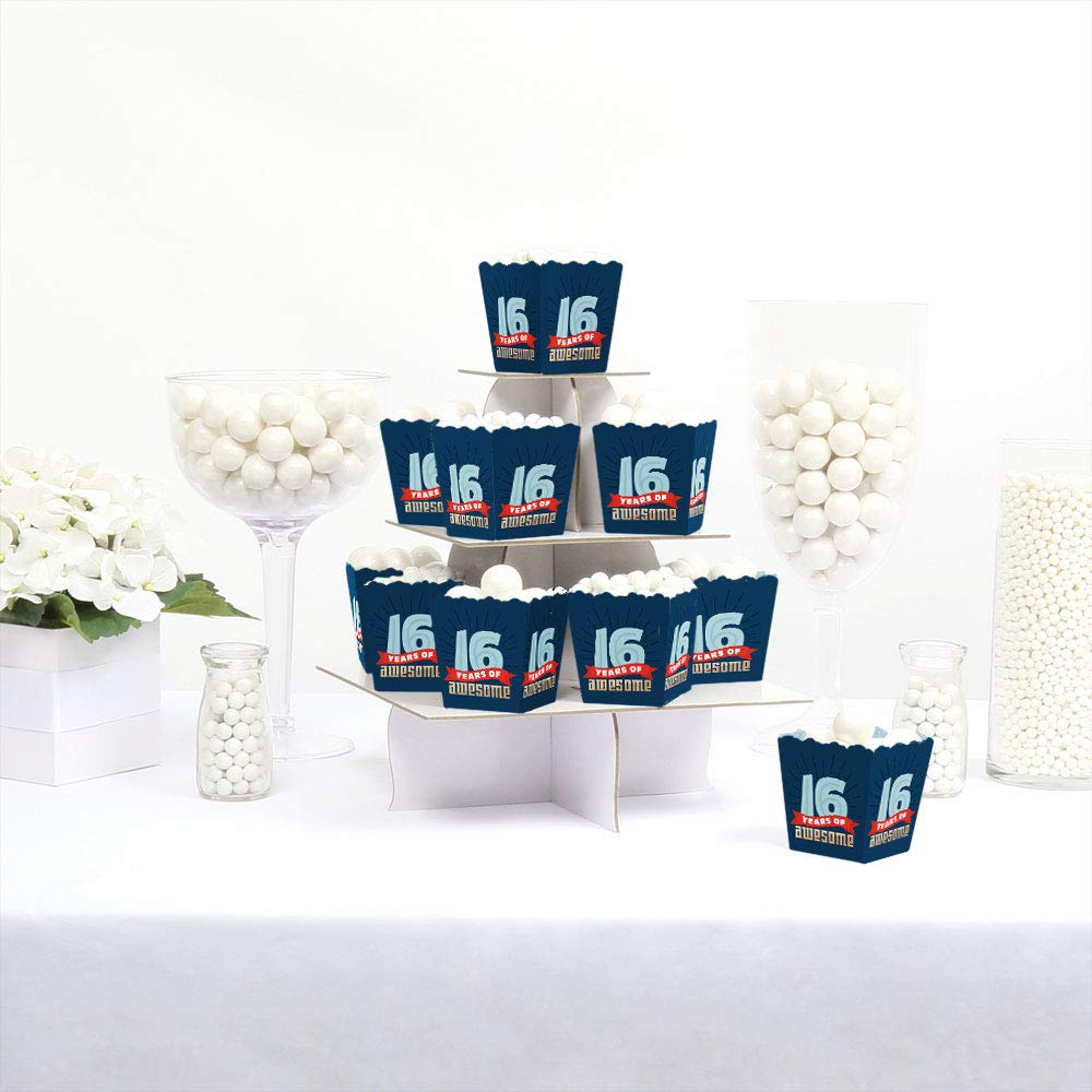 16th Birthday Party Favor Boxes - Set of 12 for Sweet Sixteen