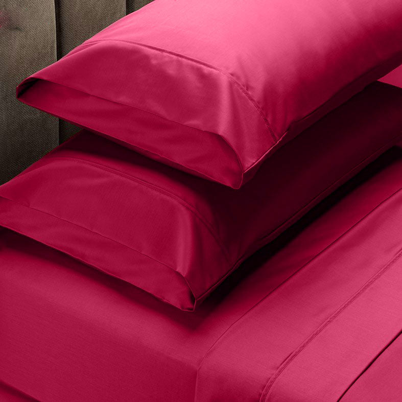 Luxury Jenny Mclean Hotel Collection 1000 Thread Count 100% Cotton FUSCHIA Sheet Set - Queen Size Bedding for Ultimate Comfort & Softness (Perfect for Master Bedrooms, Guest Rooms & Luxury Hotels)