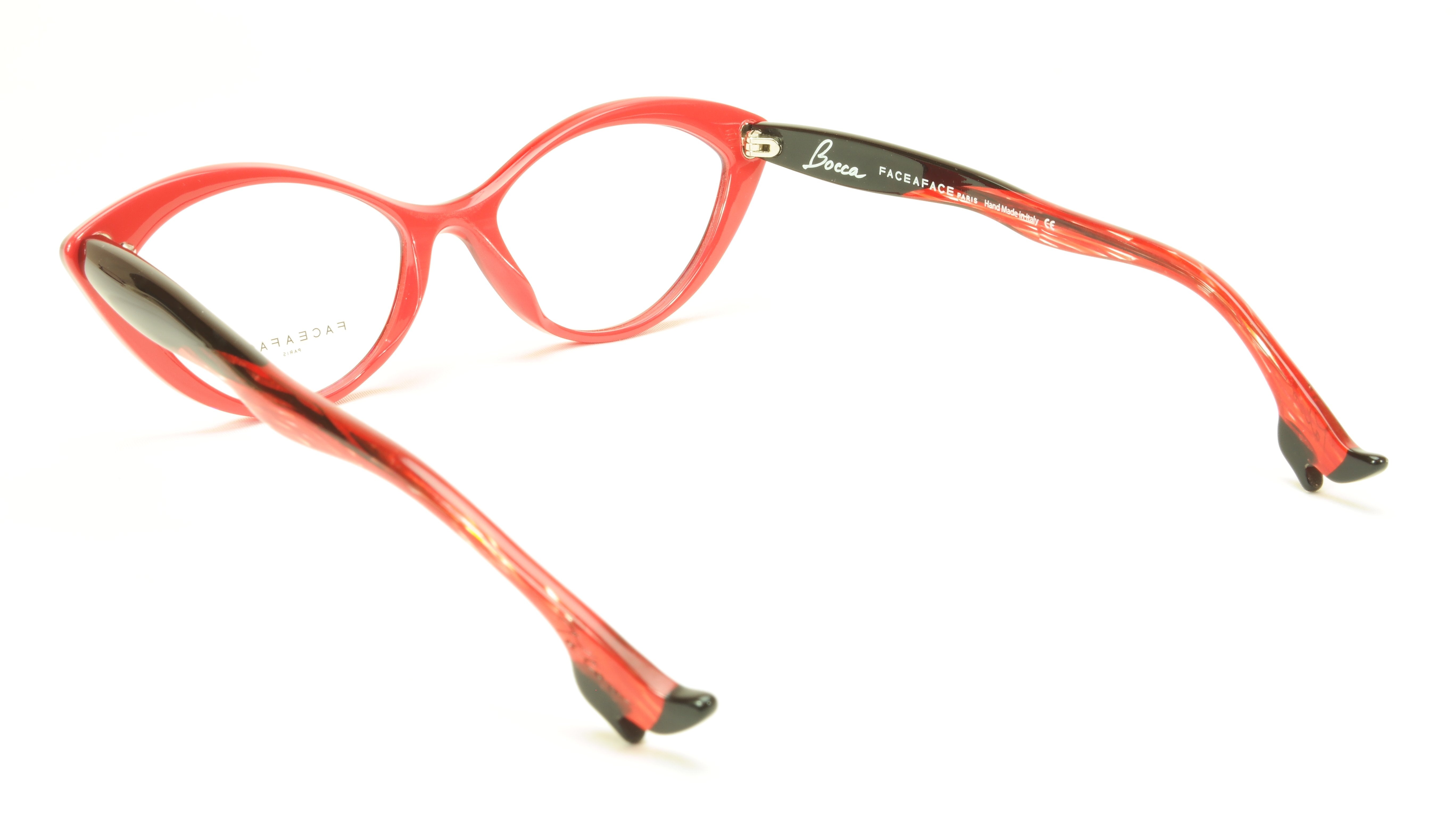 Face A Face Bocca Tatoo 1 Col. 2016 Red Flashy Red Eyeglasses - Handmade in Italy - Stylish Eyewear for Fashion & Everyday Wear