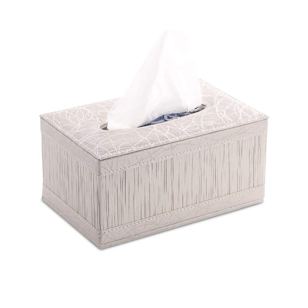 YeSBTx Rectangular PU Leather Napkin Holder & Tissue Box Cover - Stylish Home, Office & Car Decor for Facial Tissues - Perfect for Living Room, Bedroom, Desk & Automotive Interior