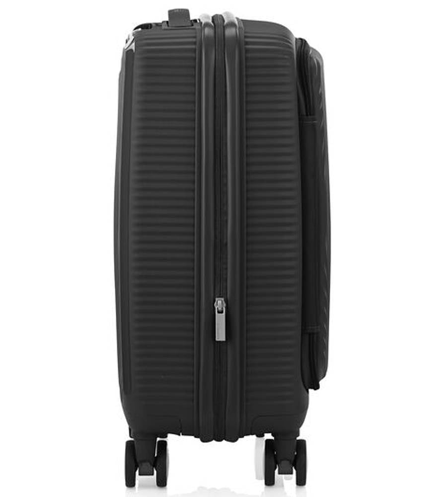 American Tourister 55cm Curio Book Opening Luggage - Black Carry-On Suitcase for Business Travel & Weekend Getaways