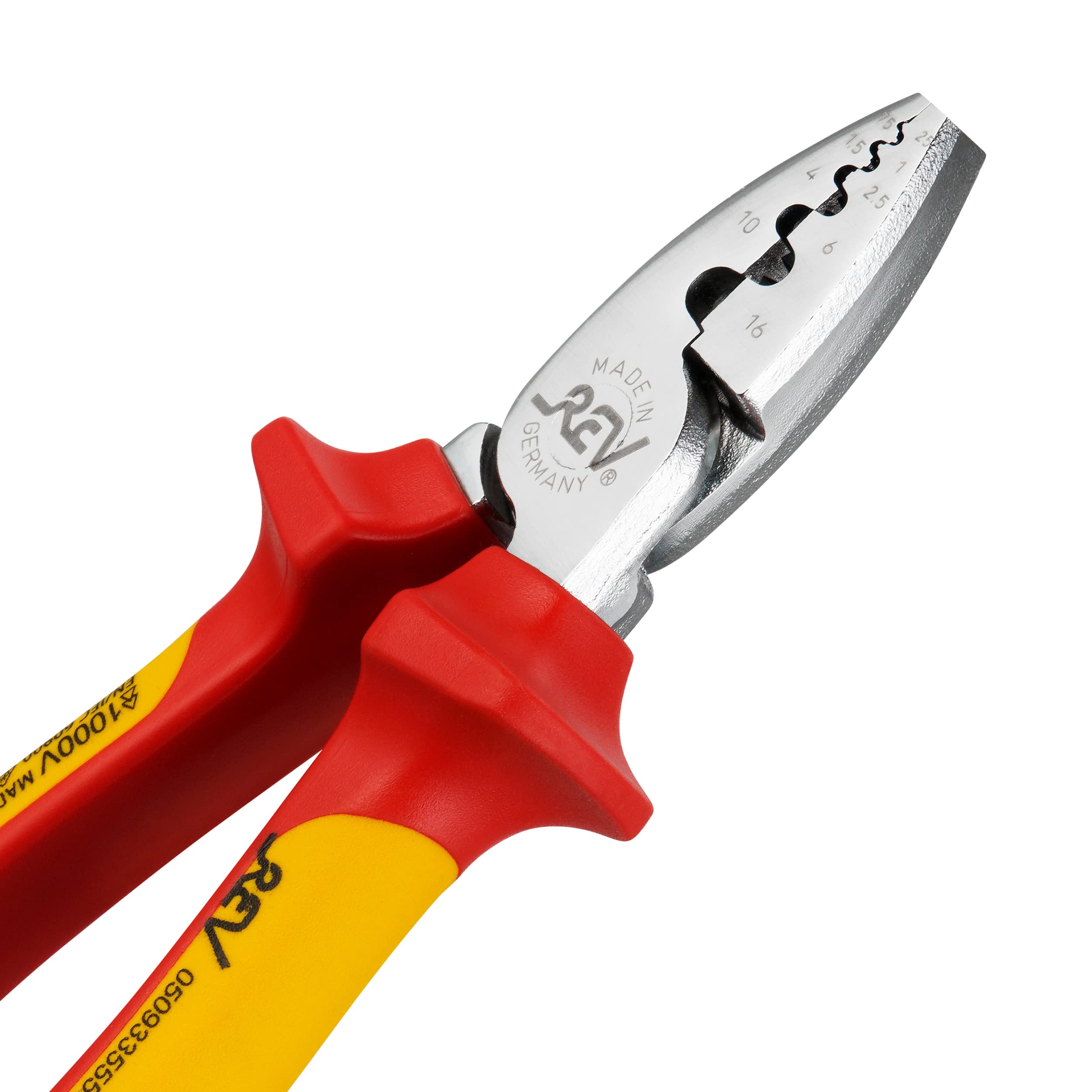 Ritter Ferrule Crimping Tool 16mm - Professional Wire Terminal Crimper for Electrical Connections - Perfect for DIY, Automotive, and Industrial Wiring Projects
