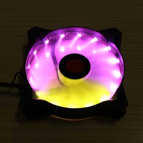 Coolmoon 120mm RGB PC Cooling Fan with Remote Control - Adjustable LED Computer Case Fan for Gaming PC, Desktop, Workstation - Perfect for PC Builds, Case Modding & Cooling Enhancement
