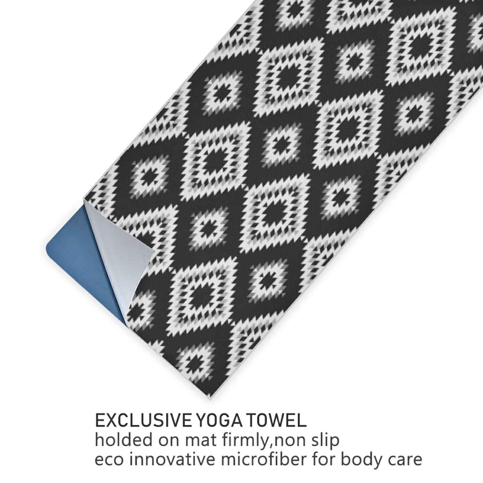 Non-Slip Yoga Mat Towel - Super Absorbent & Durable Workout Towel for Pilates, Hot Yoga & Fitness - Includes Carry Bag - Perfect for Gym, Home Exercise & Studio Classes
