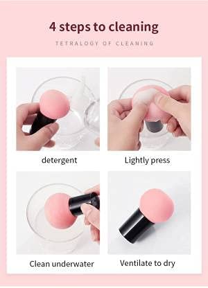 Lusty Soul Mushroom Makeup Sponge & 6-Piece Beauty Blender Set - Professional Cosmetic Sponge for Flawless Foundation Application - Perfect for Liquid, Cream & Powder Makeup - Home & Travel Use