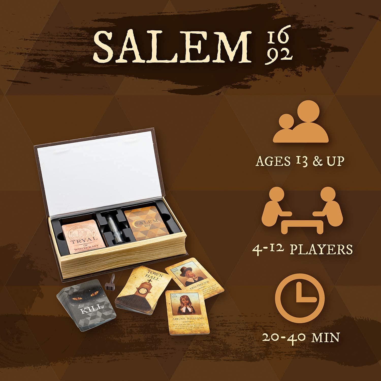 Salem 1692 & Tortuga 1667 Strategy Board Game Bundle - for Game Nights & Parties