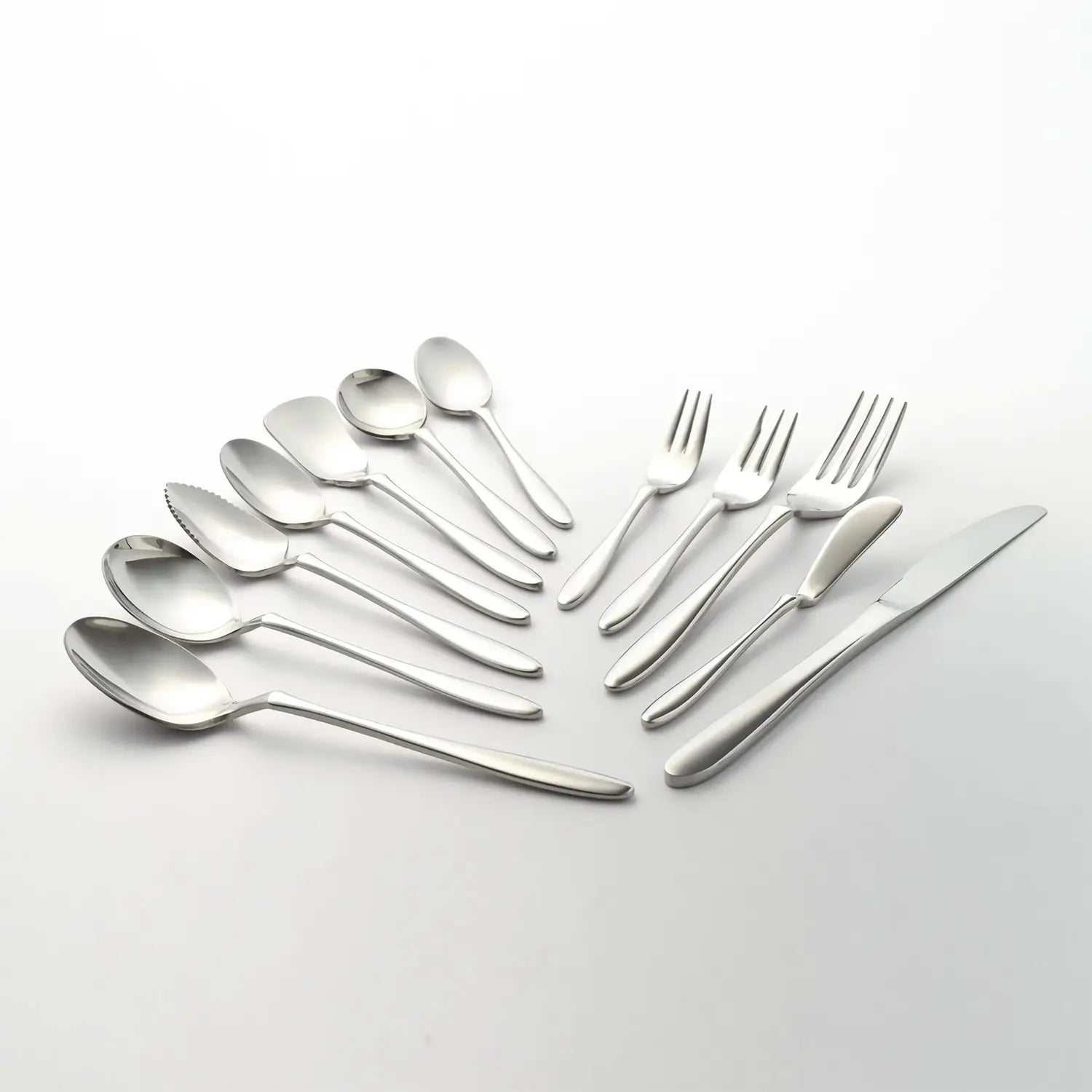 Asahi Bonheur Premium Stainless Steel Dessert Spoon - 6-Piece Set for Ice Cream, Cake, Yogurt & Dessert Serving - Elegant Tea Party & Dinnerware Cutlery