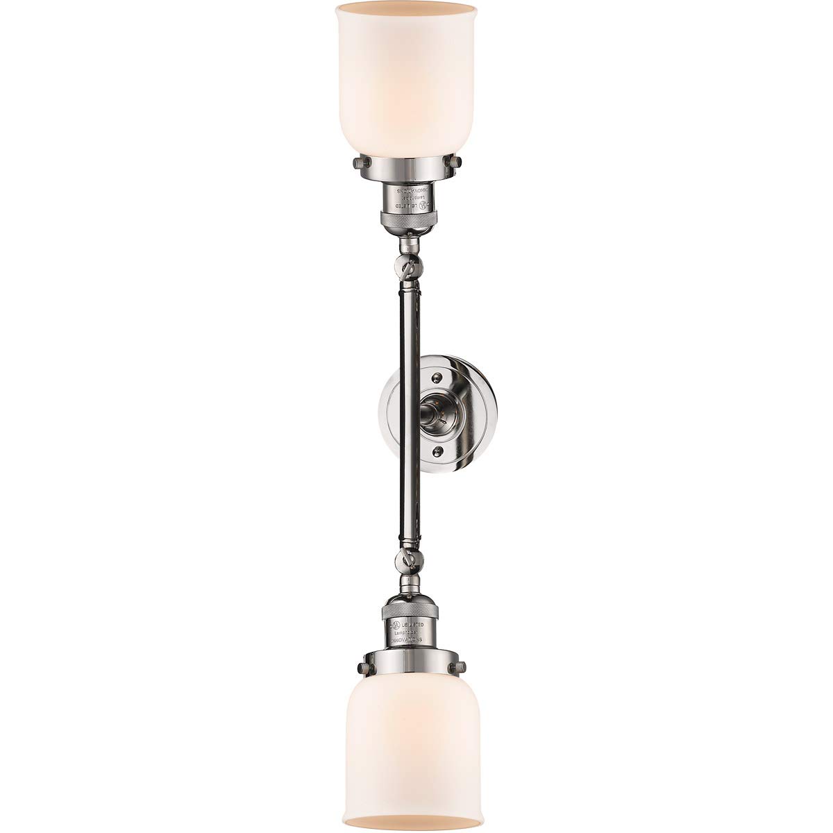 Vintage 2-Light Dimmable LED Bathroom Vanity Light Fixture in Polished Nickel - Perfect for Bathroom, Powder Room & Dressing Area Lighting