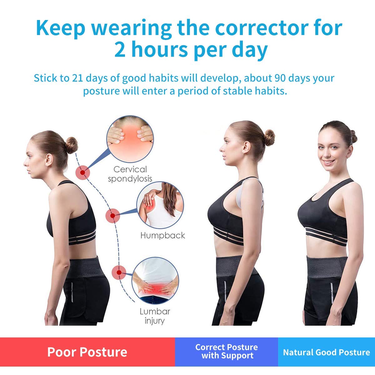 Smart Posture Corrector Back Brace with Vibration Reminder - Adjustable Upper Back Support for Women, Men & Kids - Relieves Neck, Shoulder & Back Pain - Ideal for Office Work, Gaming & Daily Posture Improvement