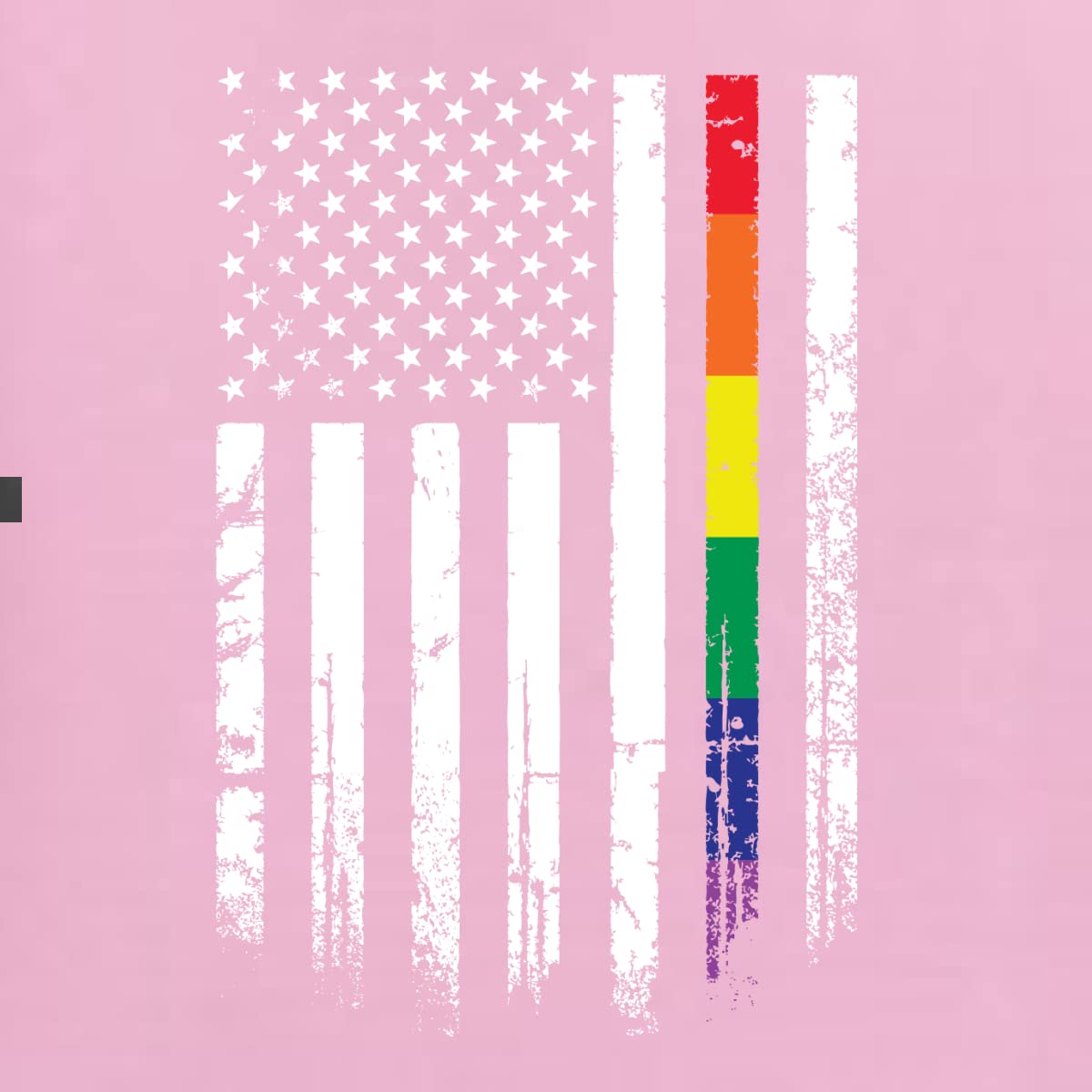 USA Gay Pride Rainbow American Flag LGBT Graphic T-Shirt for Men - Show Your Support at Pride Parades, LGBTQ+ Events & Daily Wear