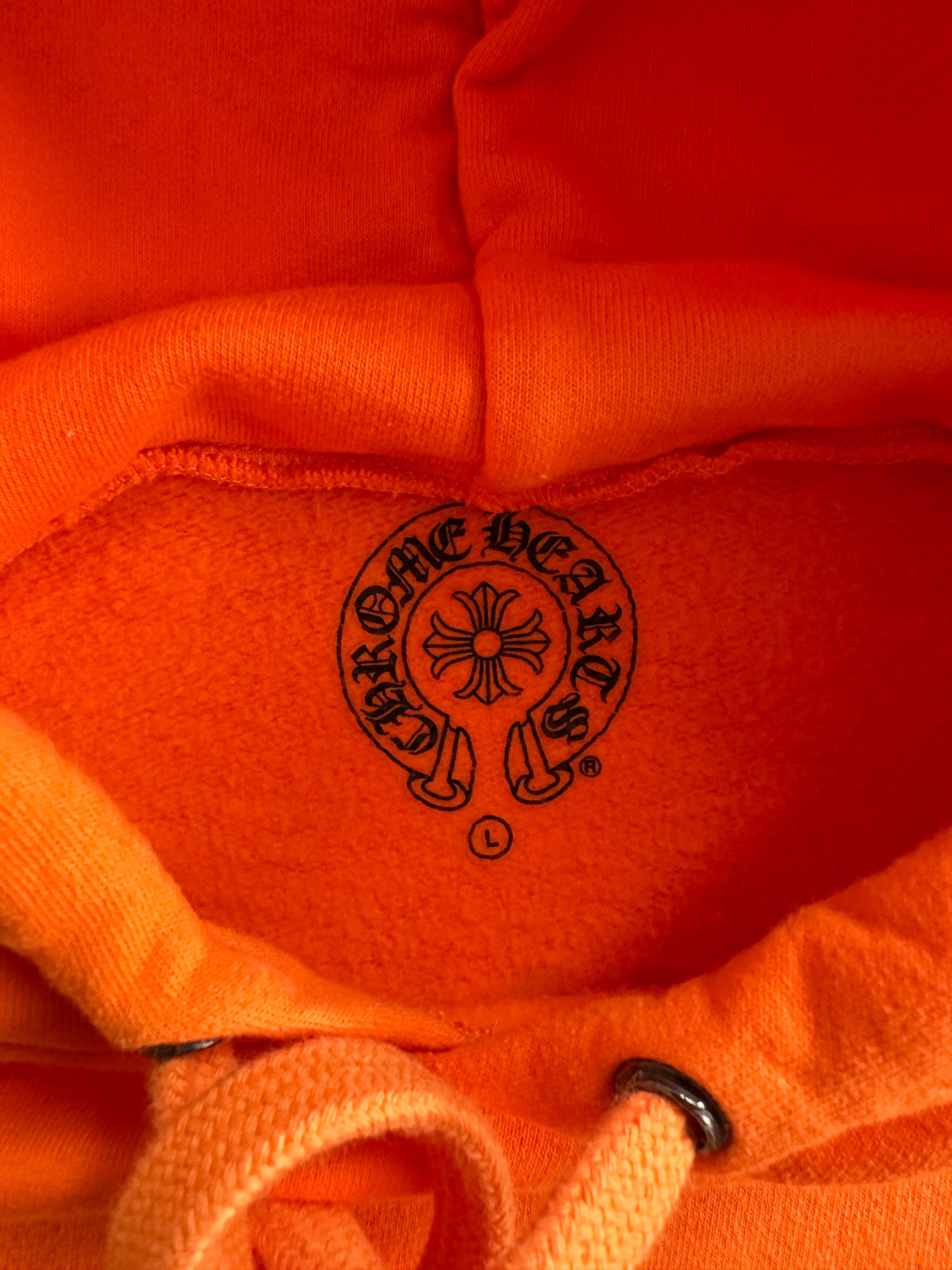 Chrome Hearts Off White Orange & Black Scroll Logo Hoodie - Stylish Streetwear for Men & Women | Perfect for Casual Outfits, Urban Fashion & Everyday Wear