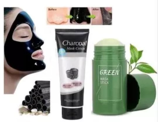Green Tea & Charcoal Clay Face Mask Set - Purifying Stick Mask & Peel Off Mask for Oil Control, Anti-Acne & Deep Cleansing | Detoxifying Facial Treatment for Oily & Problem Skin | Perfect for Daily Skincare Routine & Spa Night