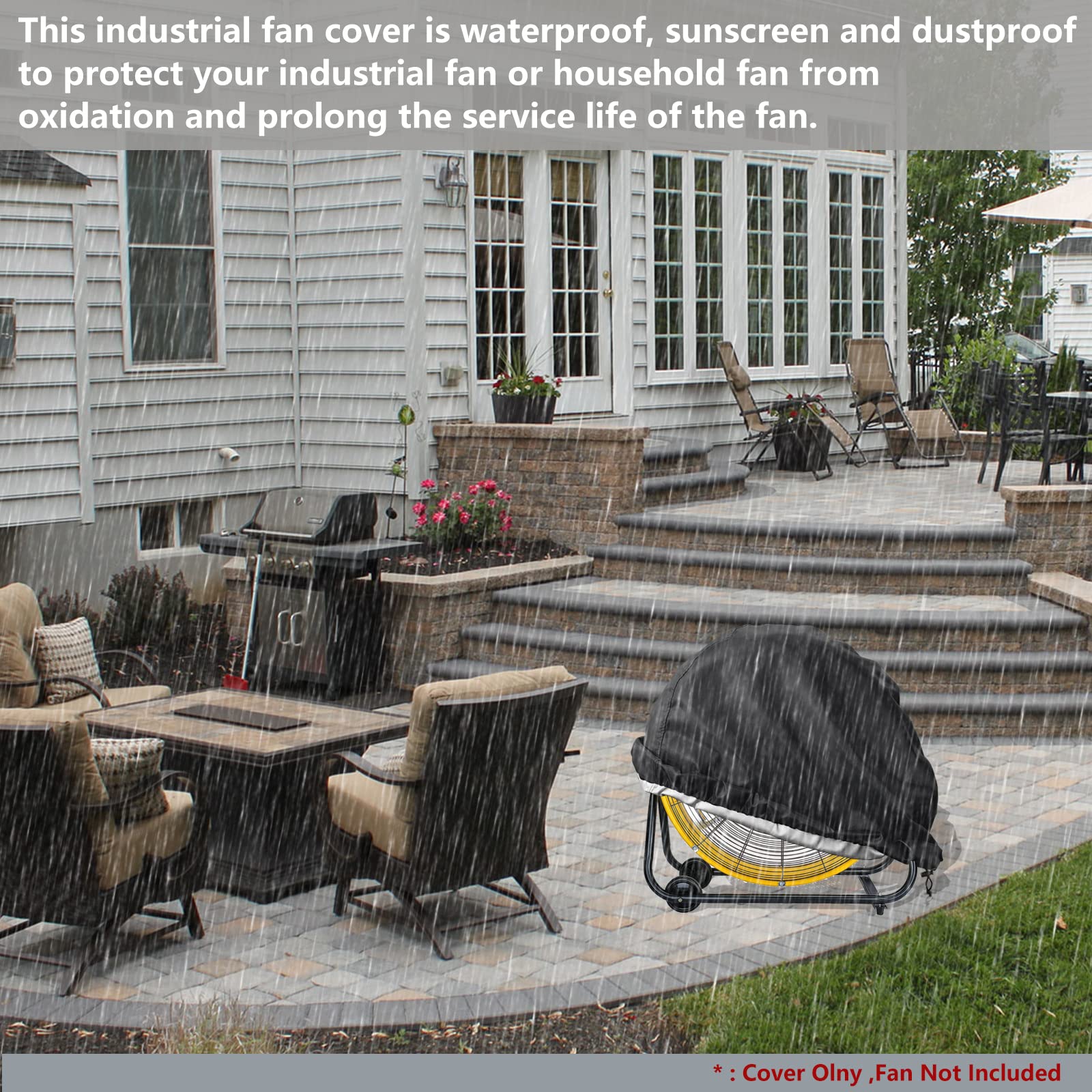 Waterproof & Dustproof Industrial Fan Cover for 24