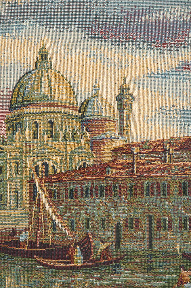 Venezia Italian Tapestry Wall Hanging 12x19 Inch - Viscose Cotton Polyester Blend Woven in Italy - Renaissance Wall Art for Living Room, Bedroom & Office Decor - Inspired by Canaletto Paintings