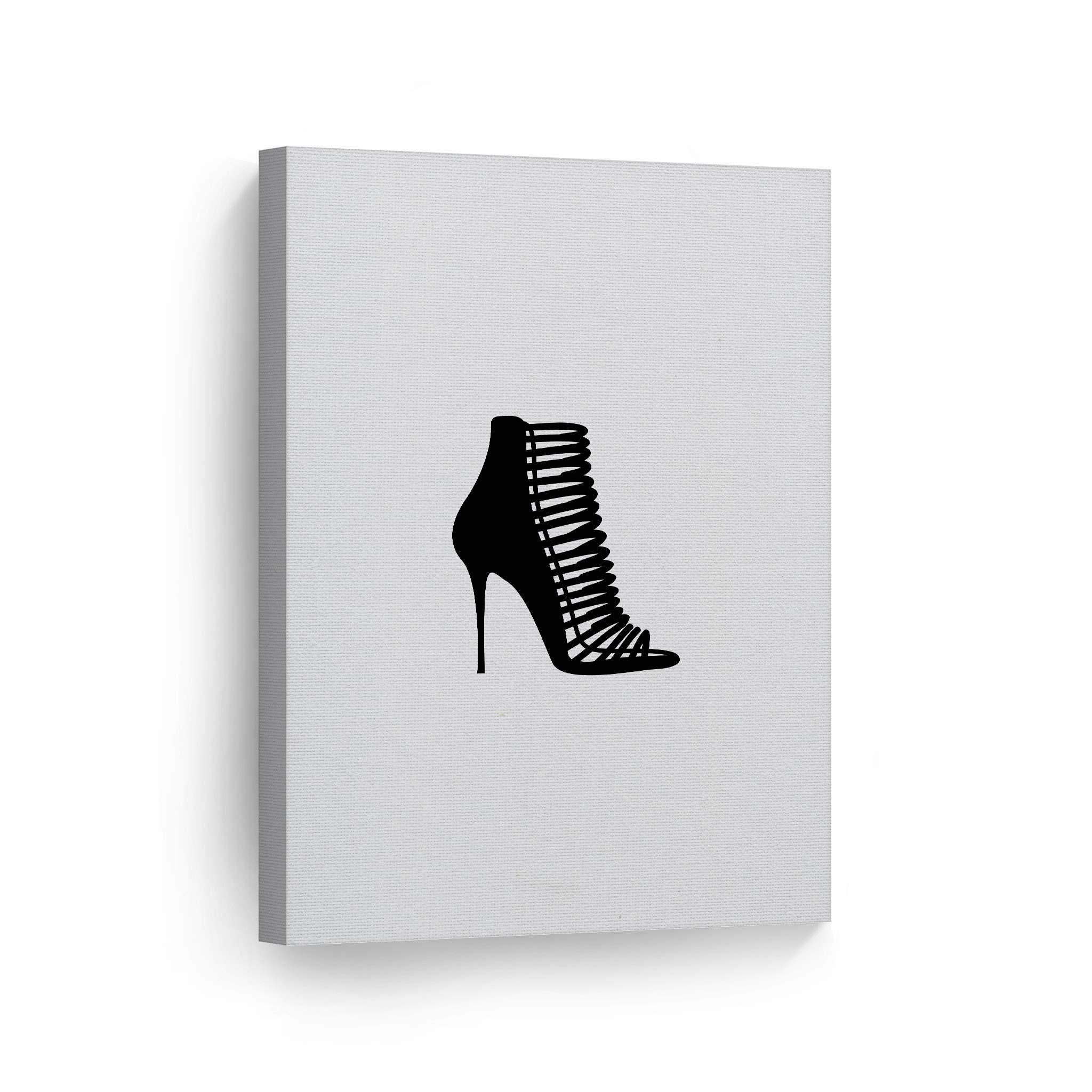 Sexy Woman High Heels Fashion Canvas Print - Modern Black & White Glam Wall Art for Office, Bathroom, Teen Girls Room, Women's Dorm, Bedroom & Living Room Decor - Ready to Hang 36x24 - Perfect for Home, Apartment & Gift Giving