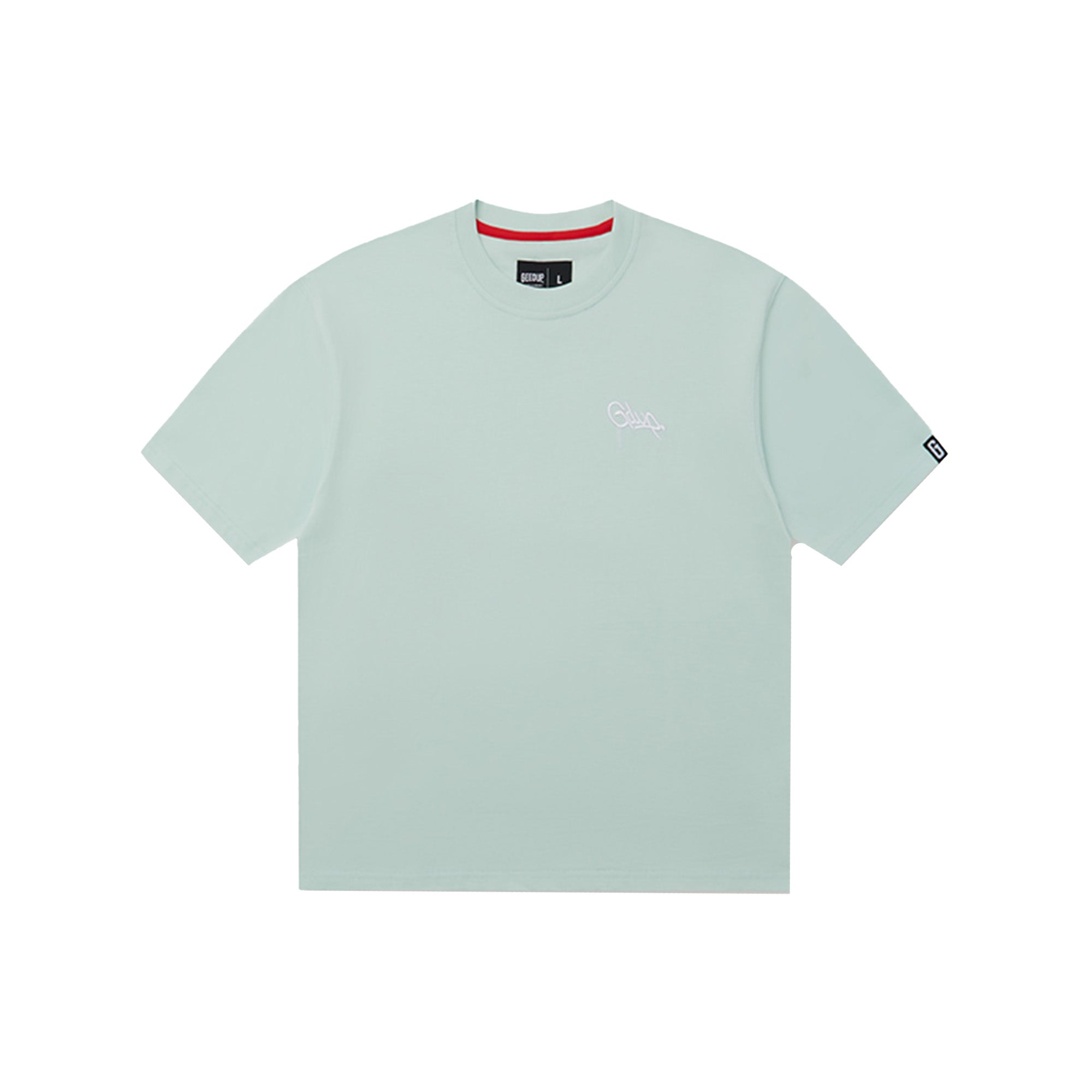 Geedup Handstyle EMB T-Shirt 'Soft Green' (2024) | Premium Cotton Comfort Fit Tee for Men & Women | Perfect for Casual Wear, Street Style & Everyday Outfits
