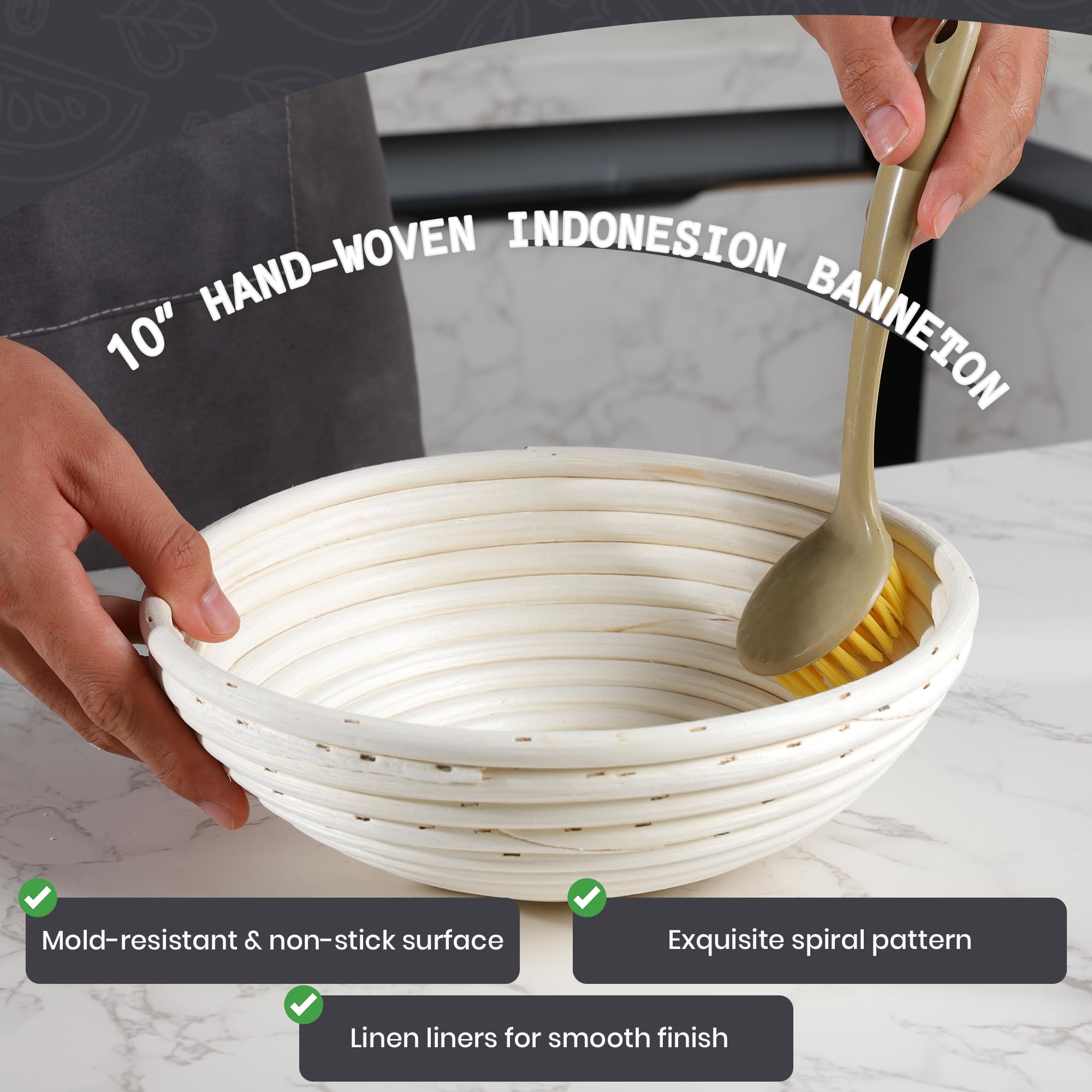 22-Piece Sourdough Bread Baking Kit - Complete Starter Set with 10