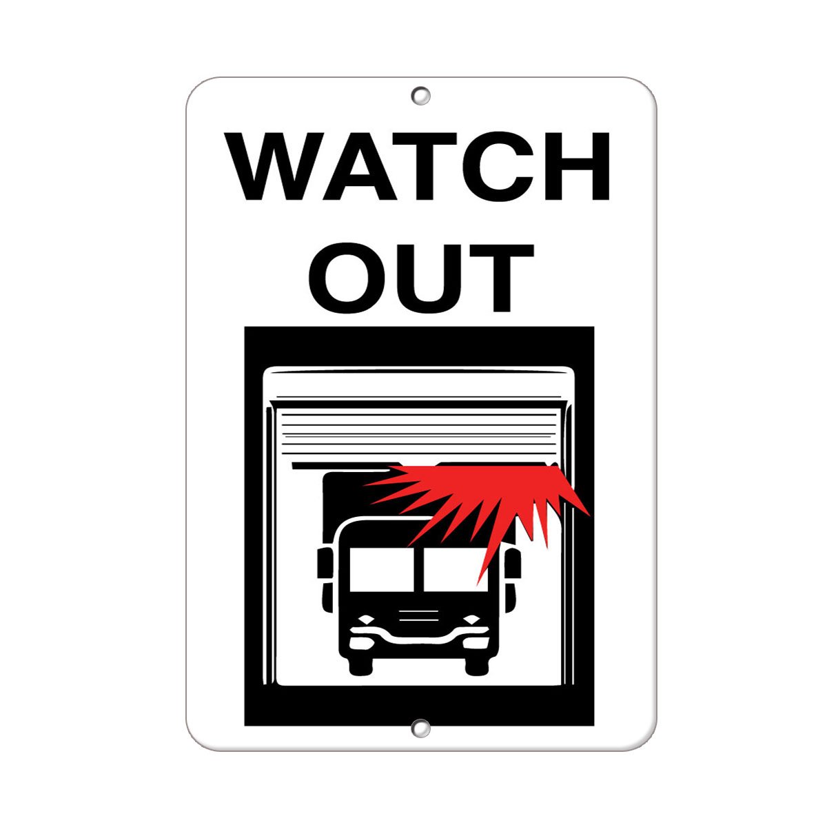 Durable Aluminum Vertical Metal Sign - Weatherproof Hazard Warning Sign for Warehouse & Street Safety (18x24 Inches, Multiple Sizes Available) - Perfect for Construction Sites, Factories & Outdoor Areas