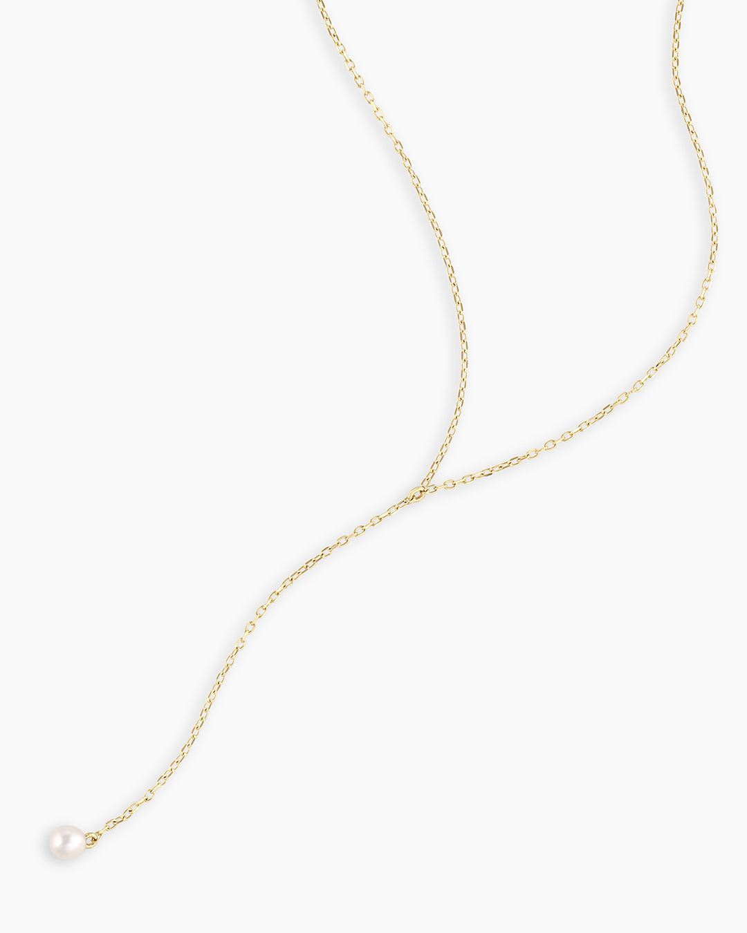 Elegant Pearl Lariat Necklace for Women - 18K Gold Plated Dainty Layering Chain - Perfect for Weddings, Parties & Everyday Wear