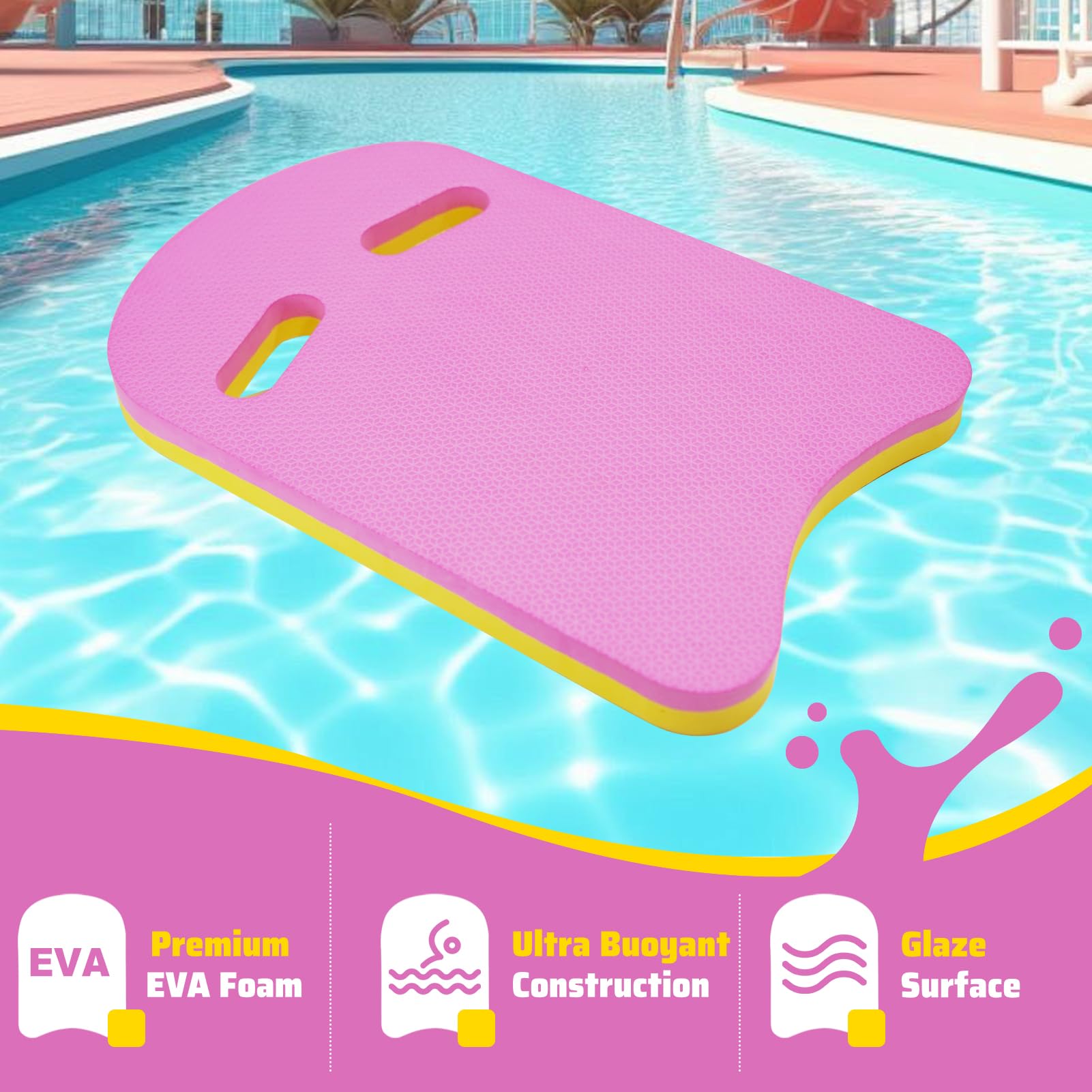 2025 Swimming Kickboards for Kids & Adults - Adjustable Swim Training Aid with Handles, Floating Board for Pool Exercise & Fitness | Perfect for Swim Lessons, Water Aerobics & Lap Training