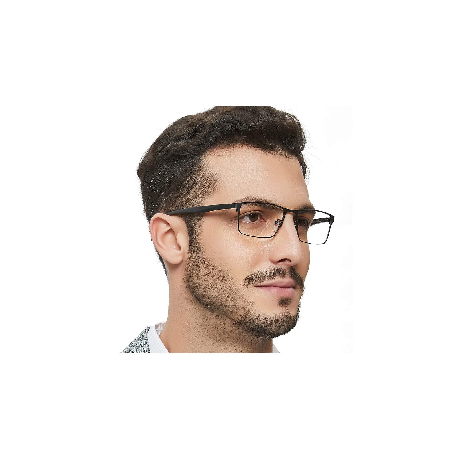 OCCI CHIARI Anti Blue Light Glasses for Men - Computer & Gaming Eyewear - Zero Magnification - Black Frame - Reduce Eye Strain for Work, Gaming & Screen Time