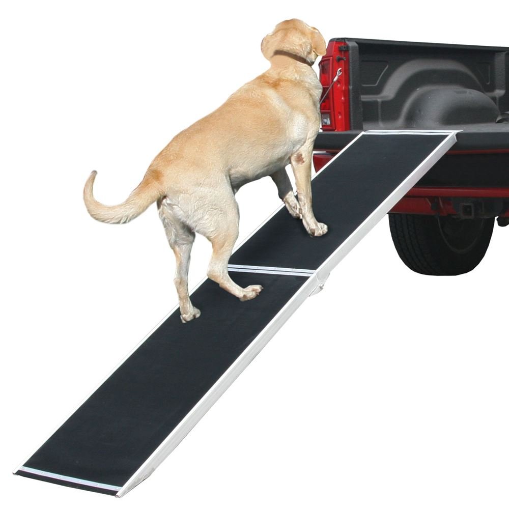 Rage Powersports DR-07XW 82-Inch Lightweight Extra Wide Folding Aluminum Pet Ramp for Dogs & Cats - Black | Portable Vehicle Access Ramp for SUVs, Trucks & Vans