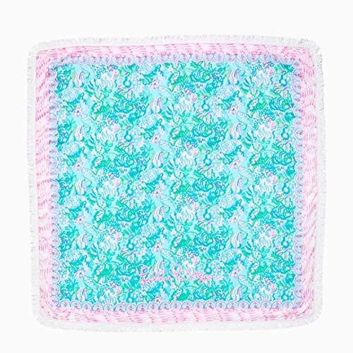 Lilly Pulitzer Blue Ibiza Aqua La Vista Beach Towel - Soft & Absorbent Oversized Towel for Pool, Beach, Picnic, Yoga & Outdoor Activities