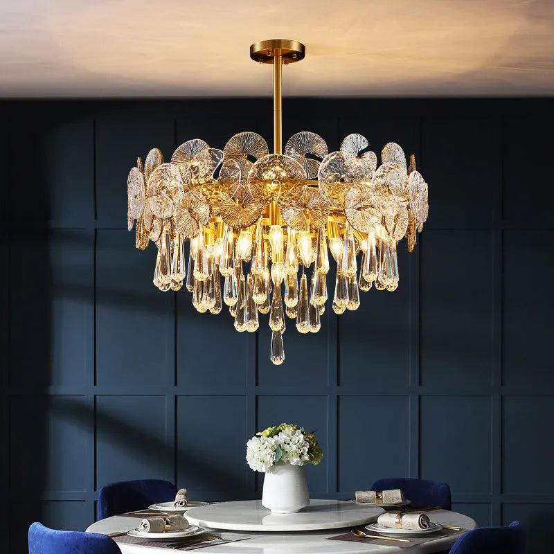 Postmodern Crystal Chandelier - Modern Luxury Ceiling Light Fixture for Dining Room, Living Room, Bedroom & Foyer | Elegant Home Decor Lighting for Weddings & Interior Design