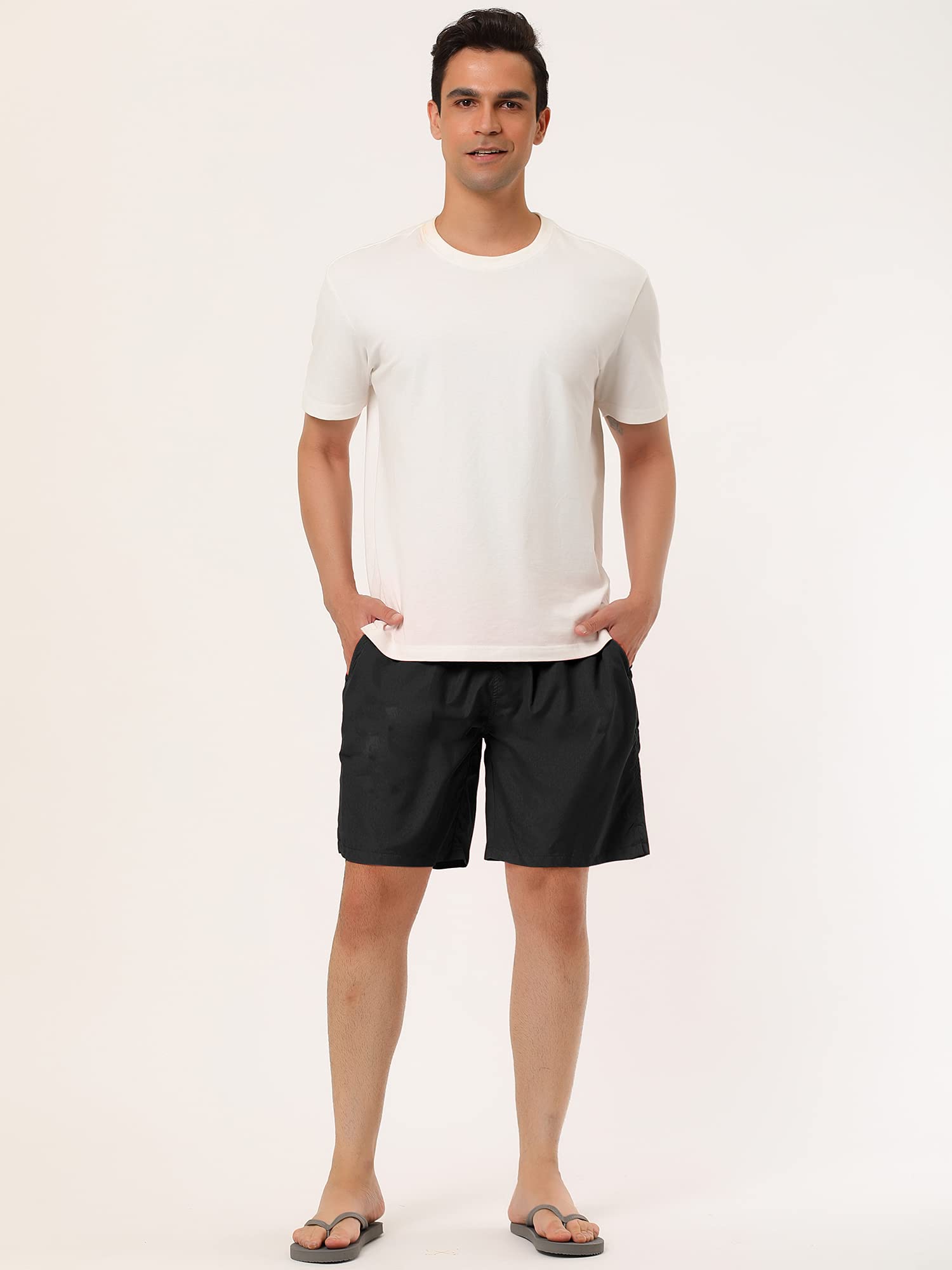 Lars Amadeus Men's Quick-Dry Swim Trunks with Drawstring & Mesh Lining - Comfortable Beach Shorts for Swimming, Surfing, and Summer Activities | Perfect for Pool, Vacation, and Water Sports