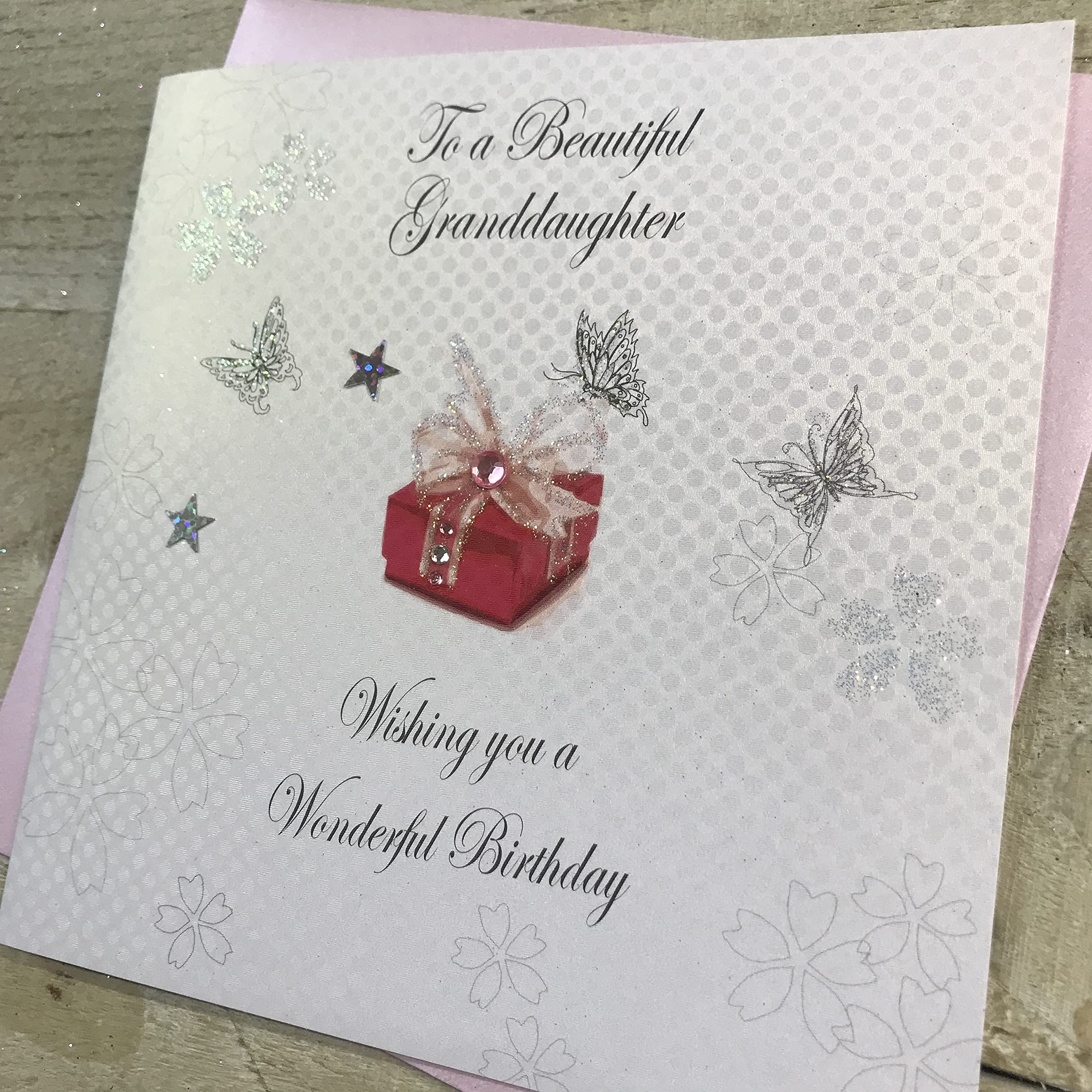 Handmade Birthday Card for Granddaughter - Beautiful & Heartfelt Greeting Card for Special Occasions | Perfect for Birthdays, Grandparents Day & Family Celebrations