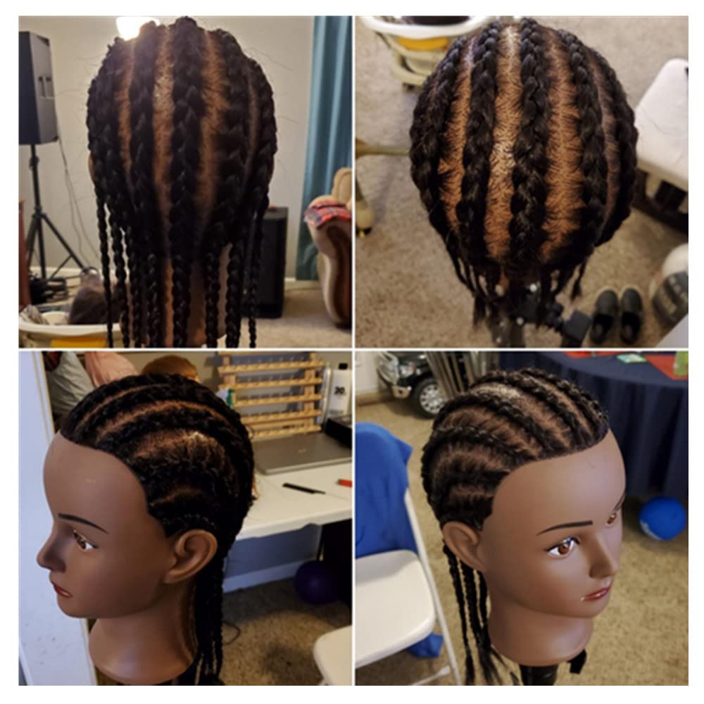 Professional Hair Styling Mannequin Head with 100% Real Human Hair - Perfect for Hairdresser Training, Cutting & Styling Practice - Includes Adjustable Clamp Stand (1711B0216) - Ideal for Salon Students, Cosmetology Classes & Home Hair Practice