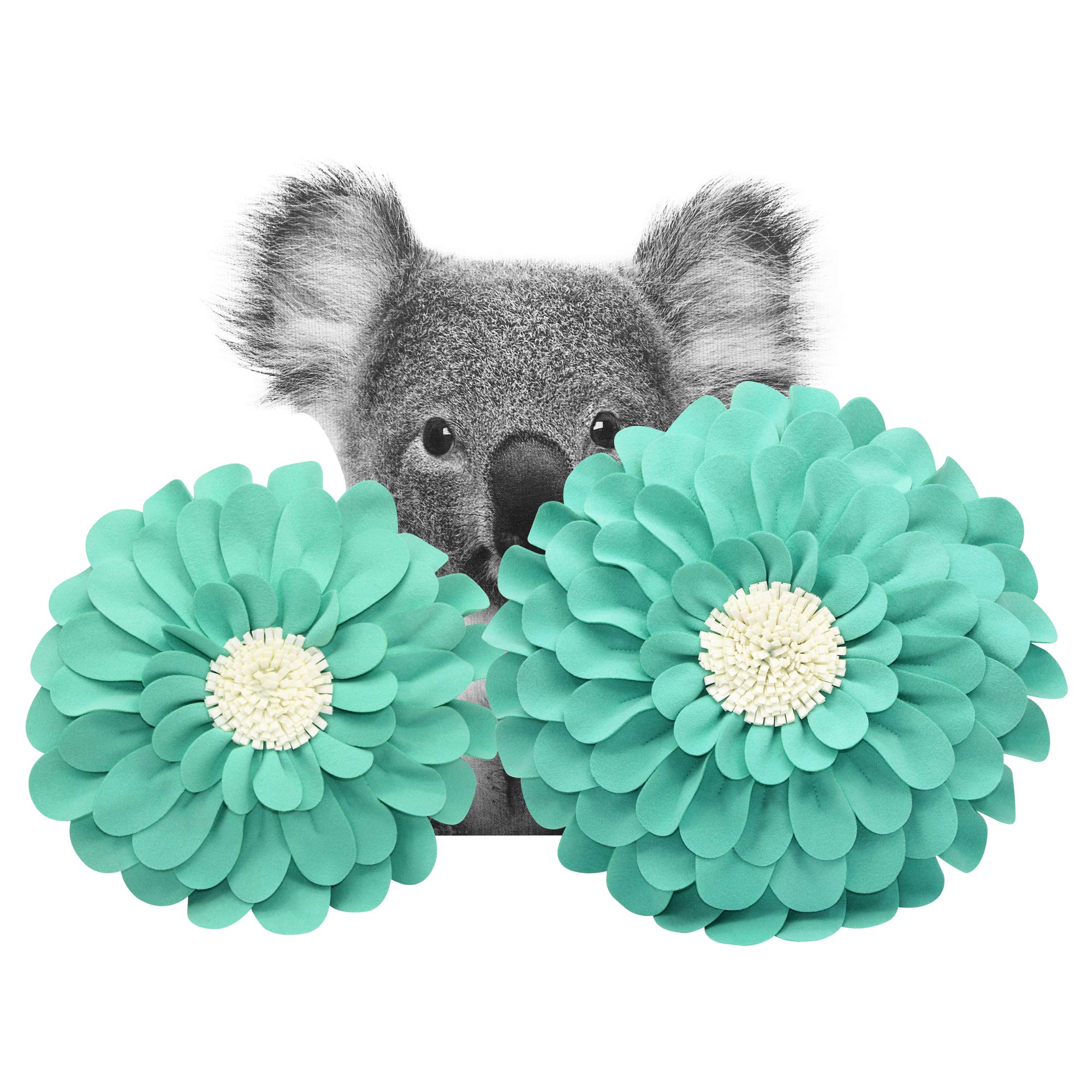 3D Happy Daisy Flower Throw Pillow - Soft & Cozy Round Decorative Pillow for Couch, Bed, Sofa - Unique Flower Shape Design for Home Décor - Perfect for Living Room, Bedroom, Nursery & Gift Giving