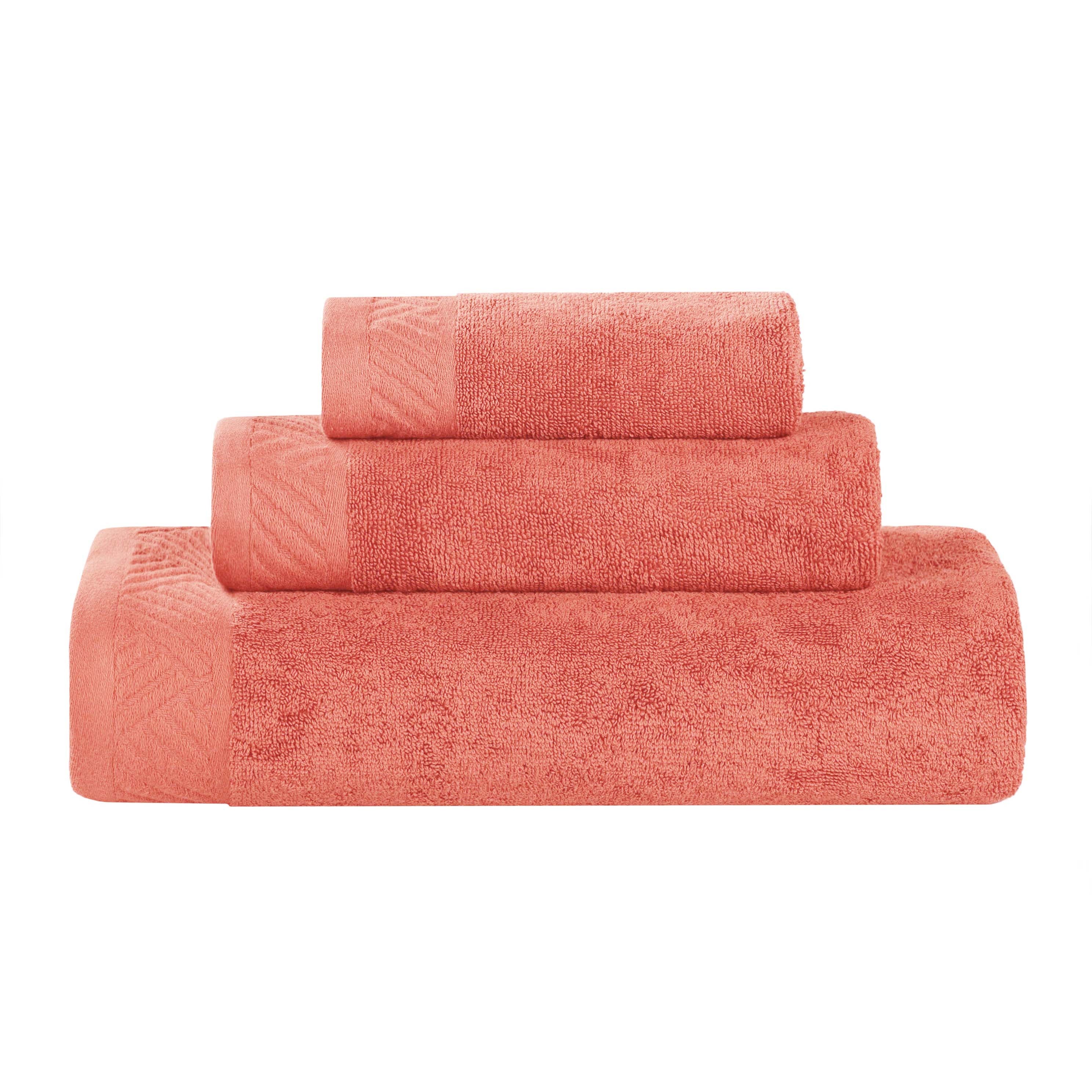 Premium Basketweave Egyptian Cotton 3-Piece Towel Set - Ultra Soft & Absorbent Bath, Beach & Gym Towels for Luxury Spa, Pool & Travel Use