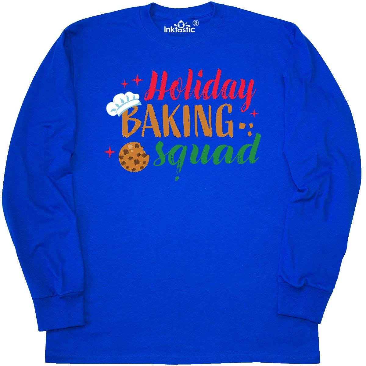 Inktastic Christmas Holiday Baking Squad Long Sleeve T-Shirt - Festive Baking Crew Apparel for Holiday Cooking & Family Gatherings