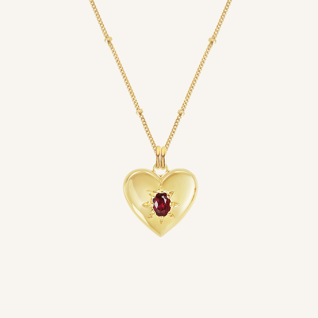 Elegant Rouge Heart Charm Necklace for Women - Romantic Gift for Valentine's Day, Anniversary & Special Occasions