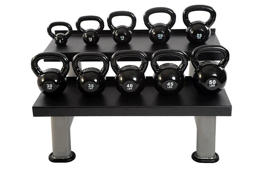Warrior 2-Tier Commercial Kettlebell Rack - Heavy Duty Gym Equipment for Home & Commercial Use - Perfect for Weight Training, CrossFit & Functional Fitness Workouts