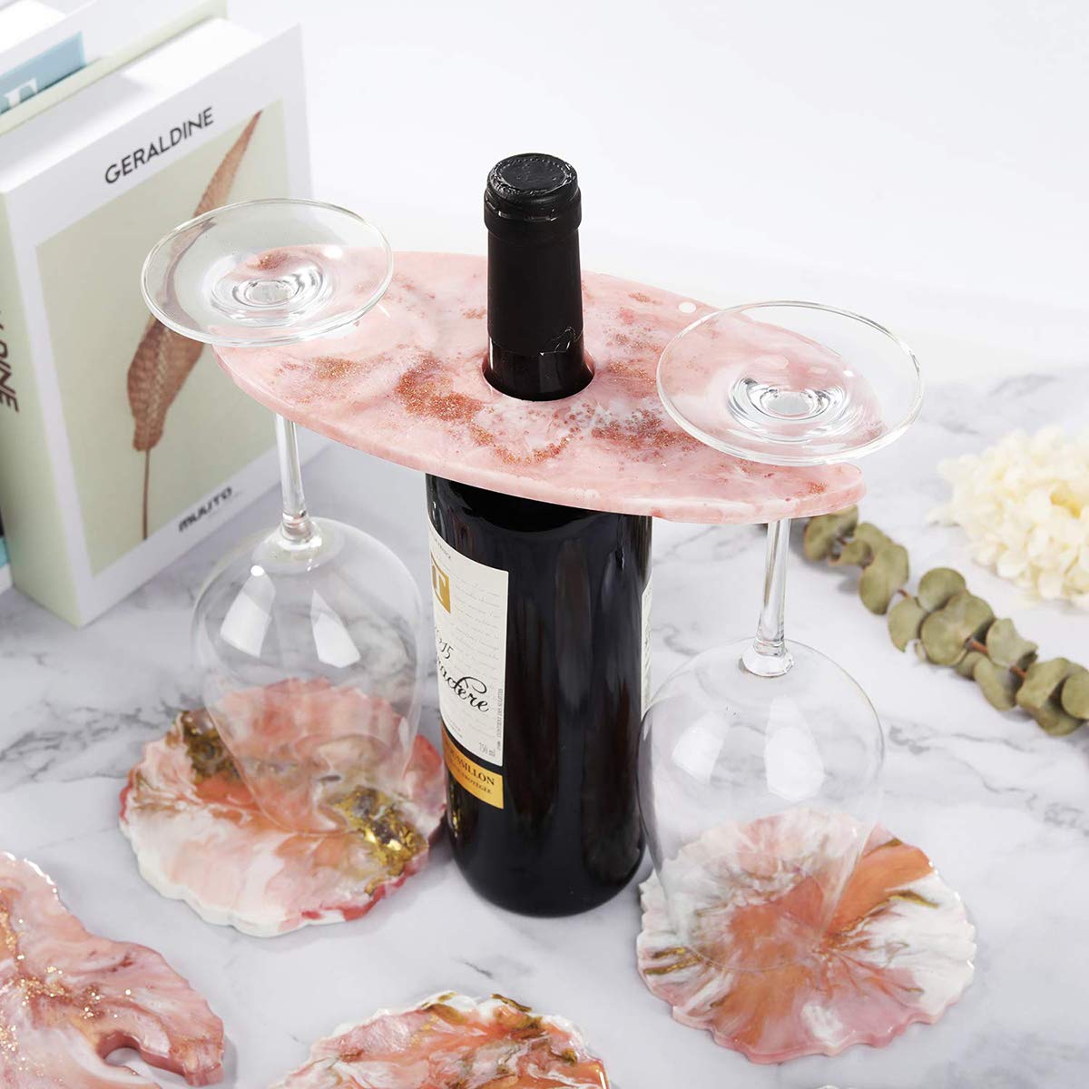 Premium 3-Piece Resin Silicone Mold Set for DIY Wine Rack & Coaster Making - Durable Casting Molds for Glasses Holder and Home Decor Projects - Perfect for Crafting Unique Gifts and Party Accessories