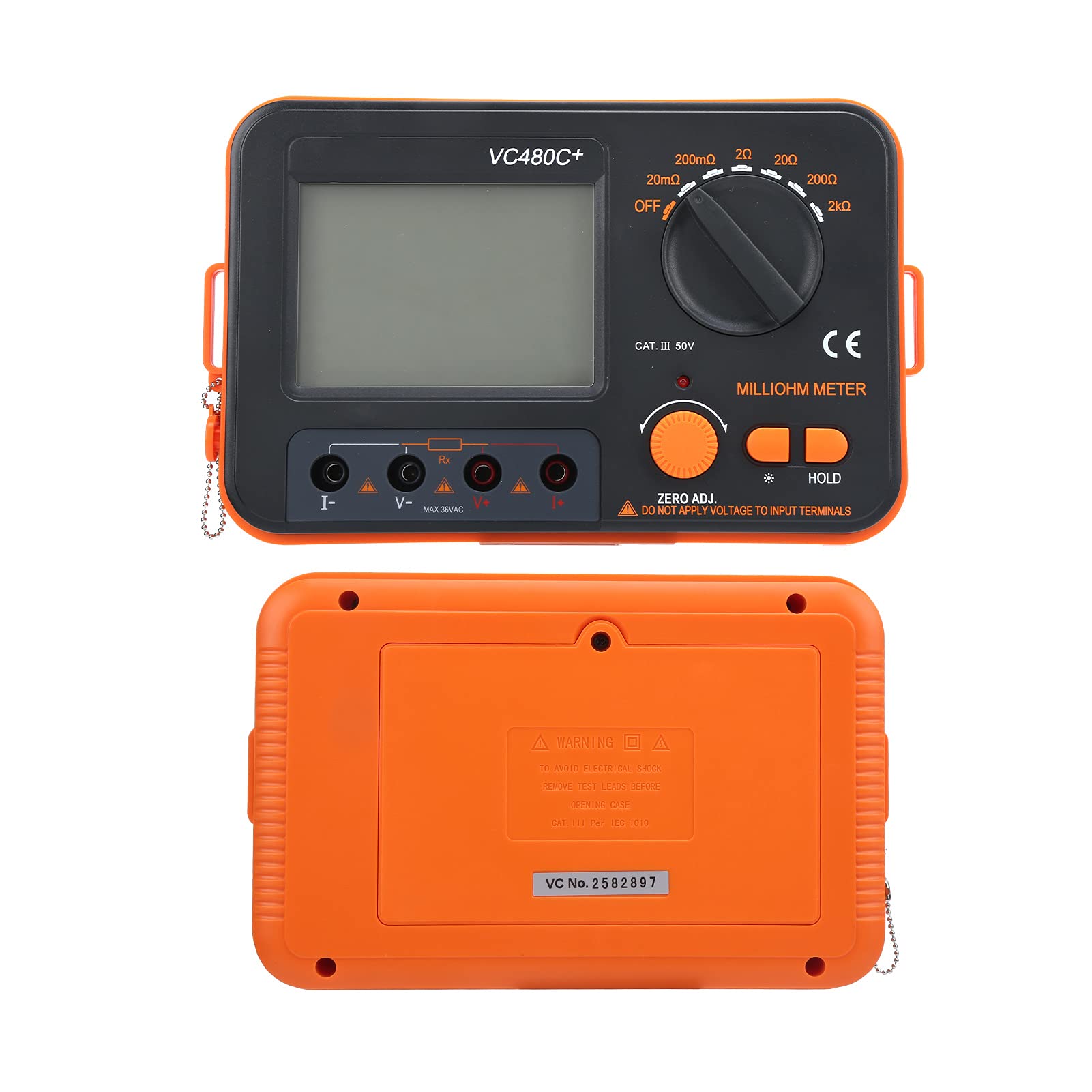 6-Gear Digital Milliohmmeter - 4-Wire Measurement DC Low Resistance Tester for Electronics, Automotive & Industrial Use