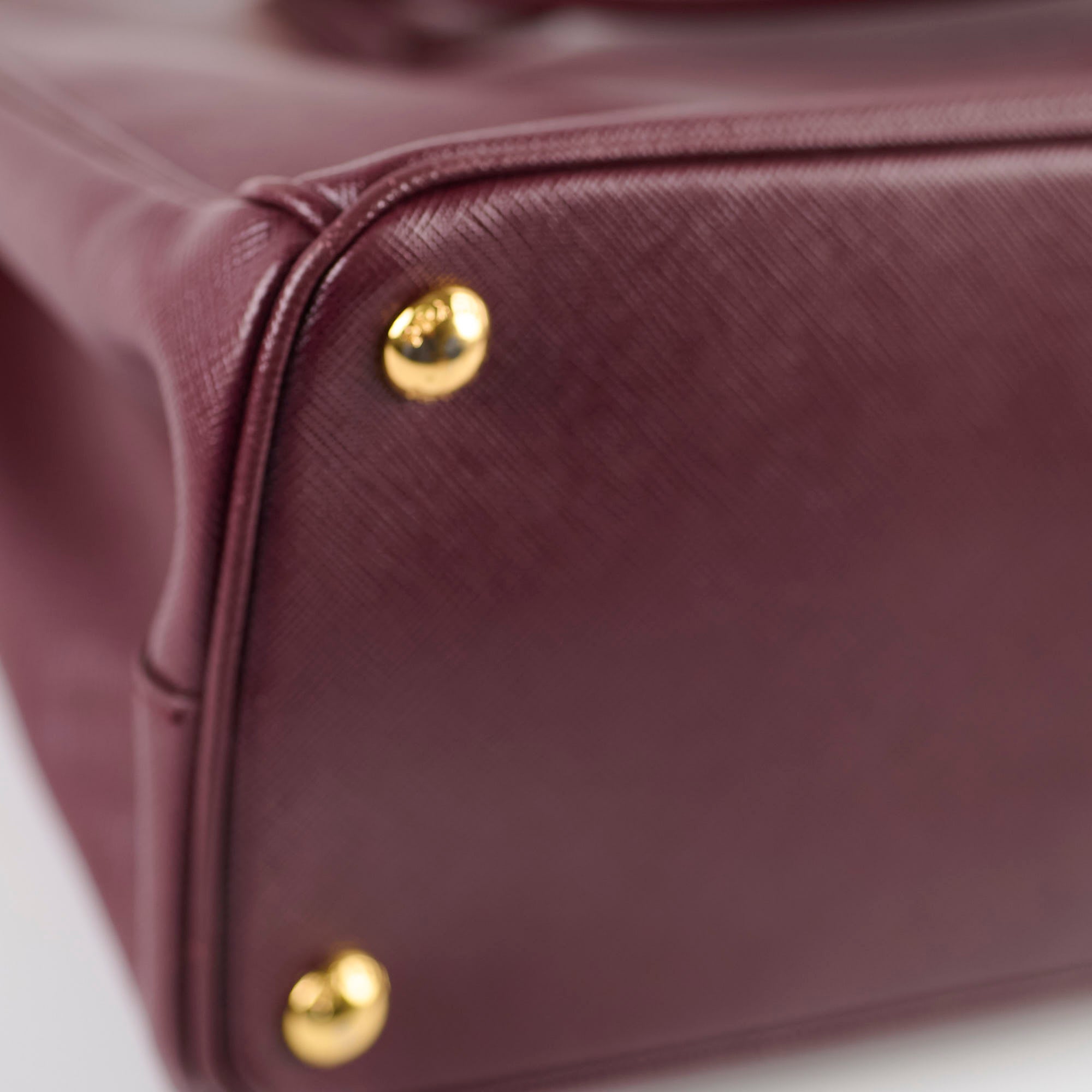 Prada Galleria Saffiano Leather Tote Bag for Women - Burgundy Luxury Handbag - Perfect for Work, Travel & Everyday Use