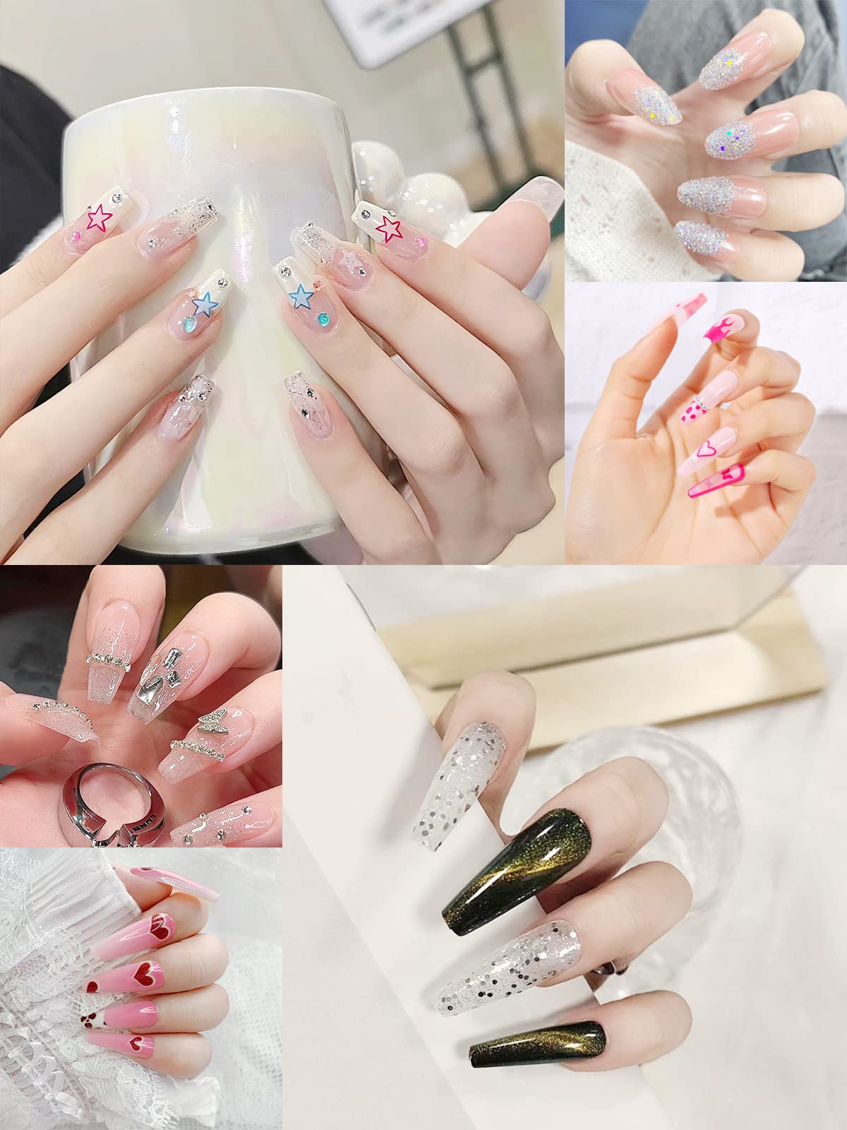 Professional Acrylic Nail Kit Set with Pink, White & Clear Powder - DIY Manicure Supplies for Salon & Home Nail Art | Perfect for Beginners & Professionals