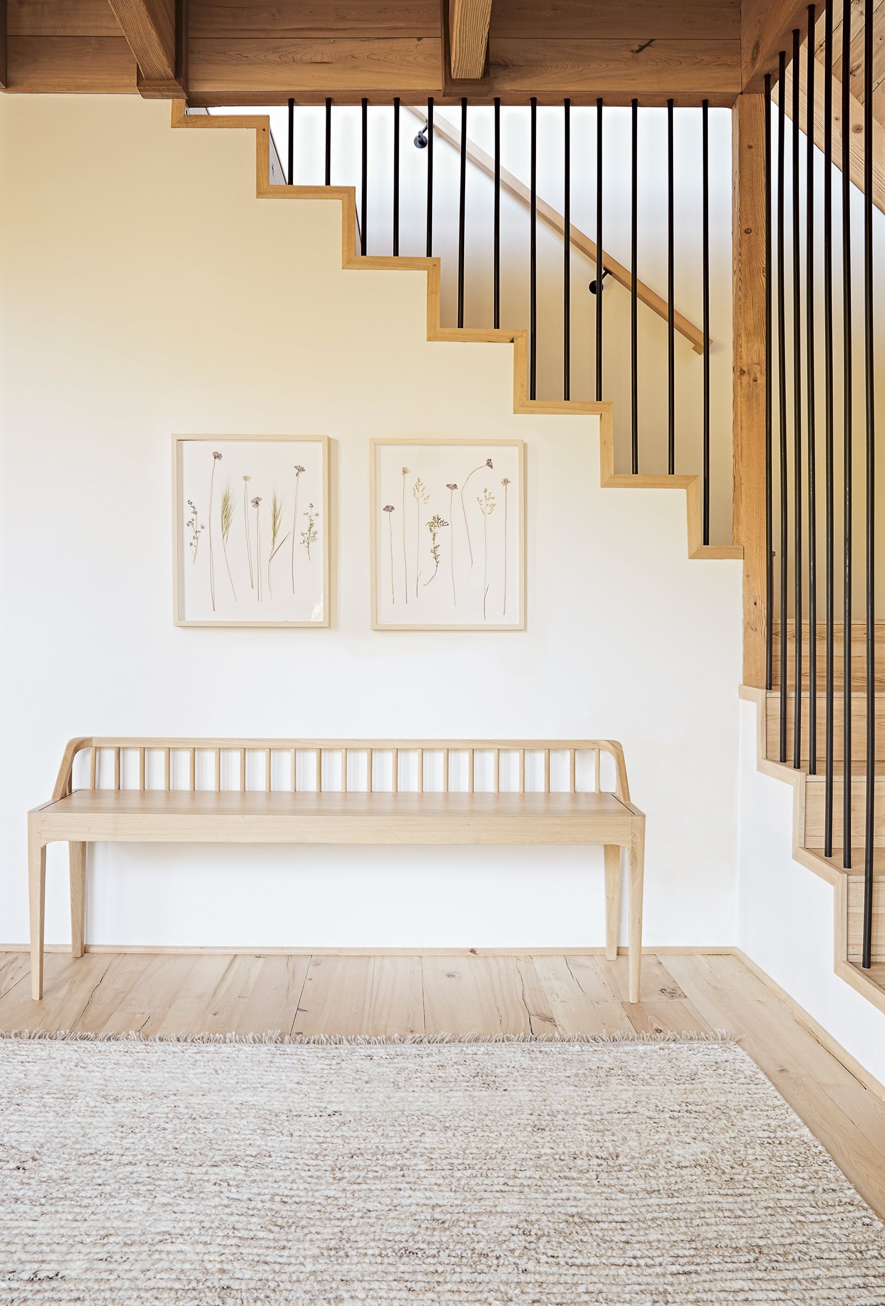 Dellah Bench - Modern Wooden Entryway Bench with Storage | Perfect for Hallway, Living Room & Bedroom | Sturdy & Stylish Home Decor