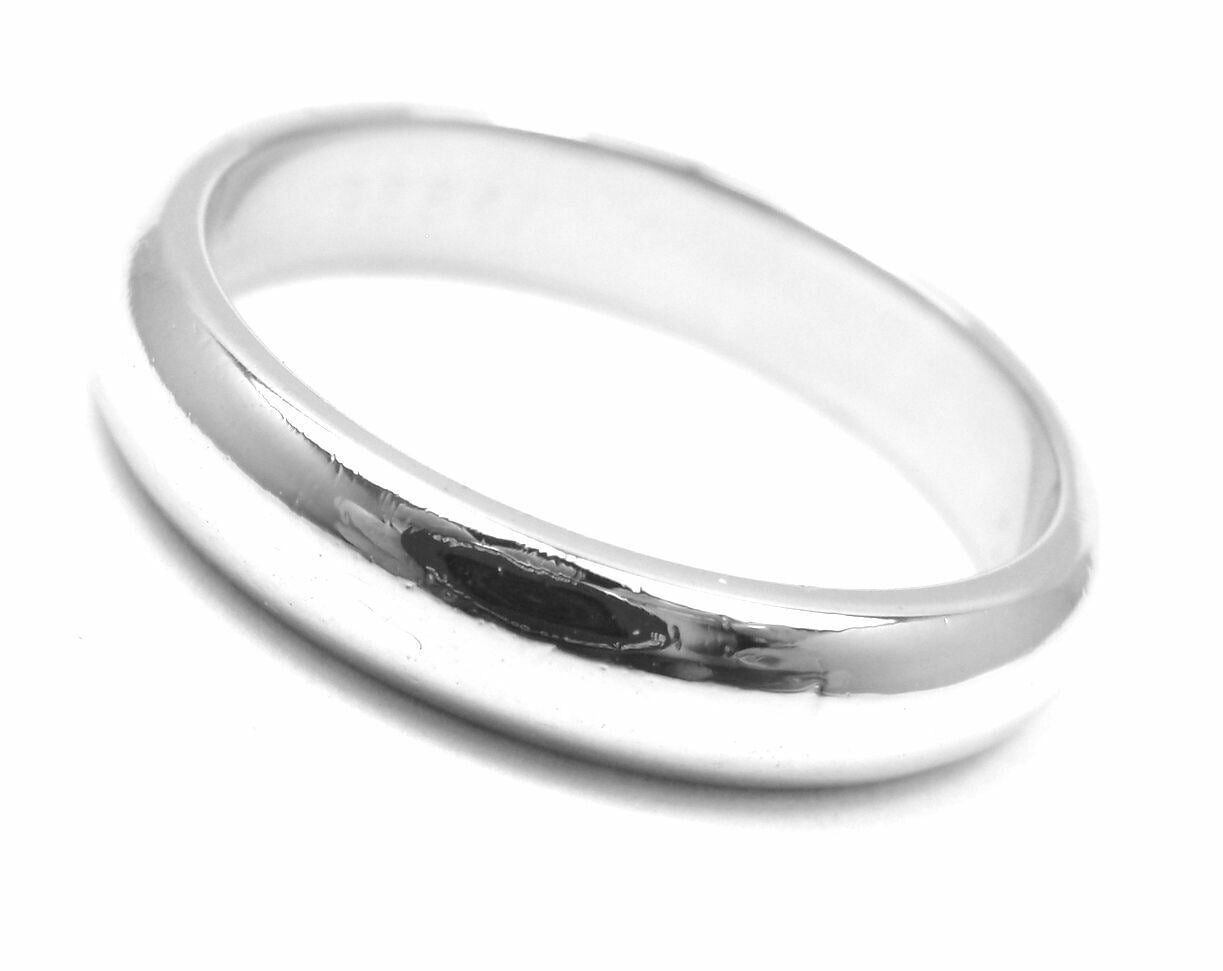 Authentic Cartier Platinum Wedding Band Ring - 3mm Width, Size US 4.5 (EU 48) - Perfect for Anniversaries, Engagements & Luxury Gift Giving