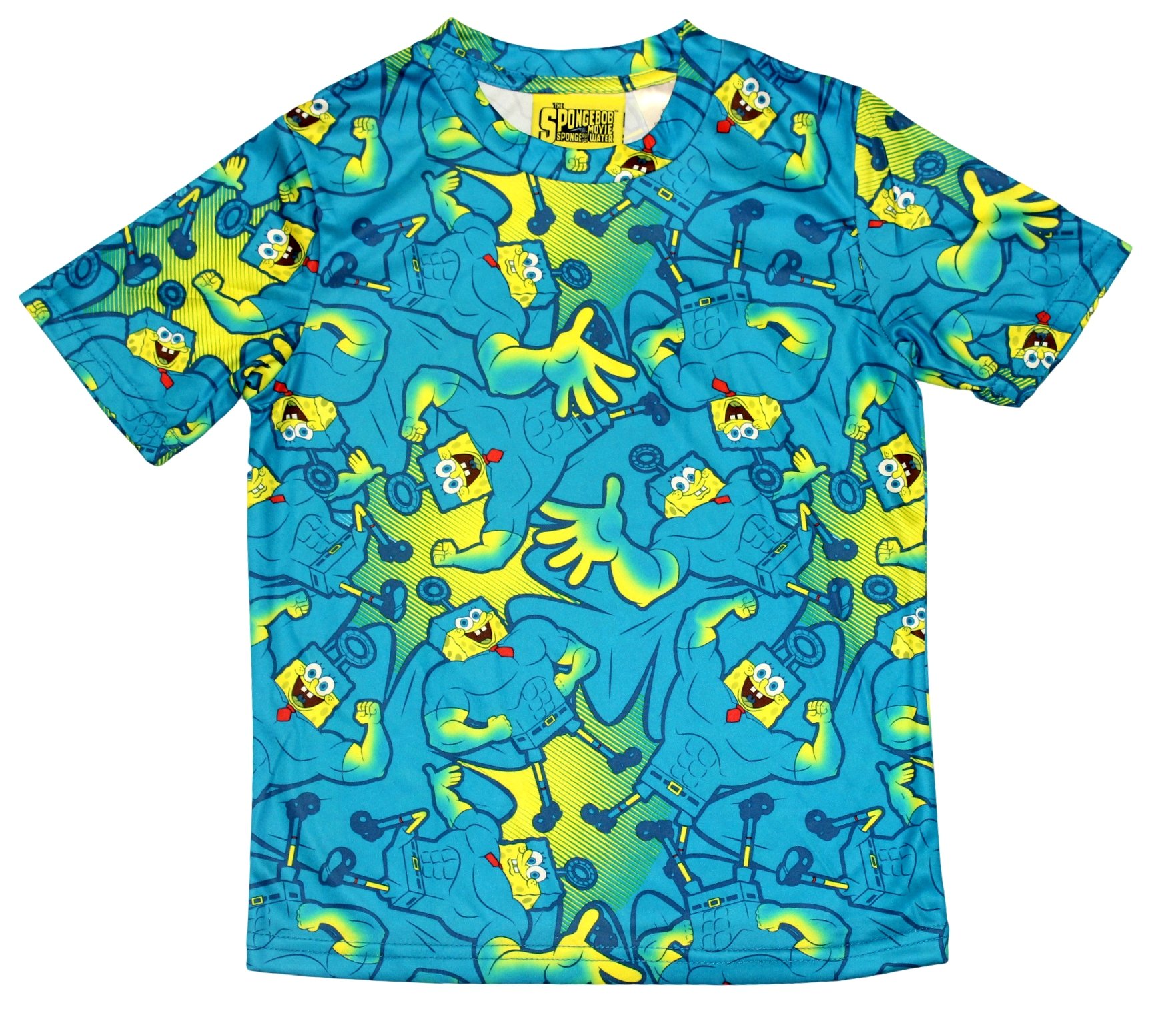 Spongebob Squarepants Cartoon Short Sleeve T-Shirt for Boys - Soft Polyester Kids Tee for Casual Wear, School & Playtime