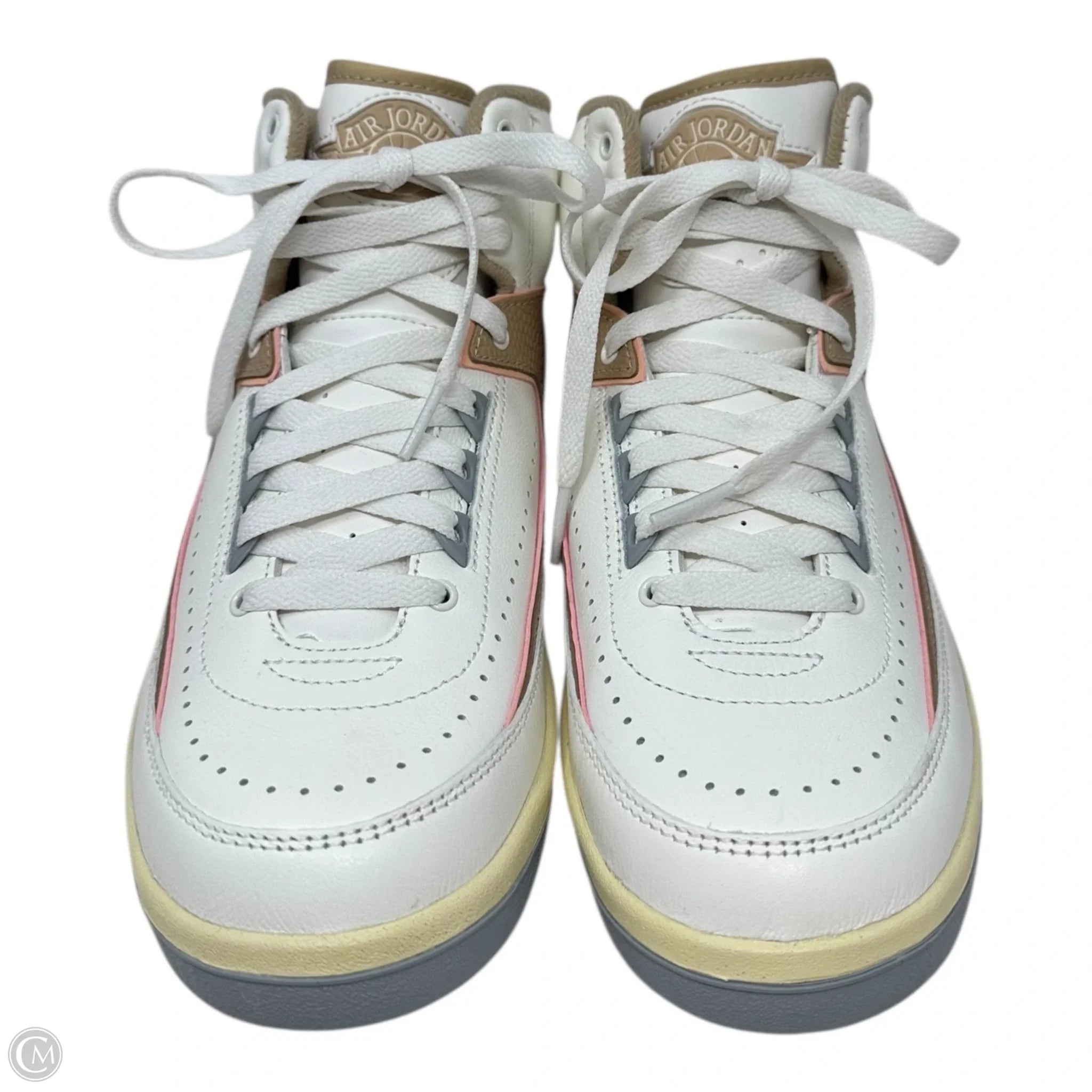 Nike Air Jordan Retro High Top Sneakers - Tan & White - Size 7 | Men's Basketball Shoes for Casual Wear & Street Style