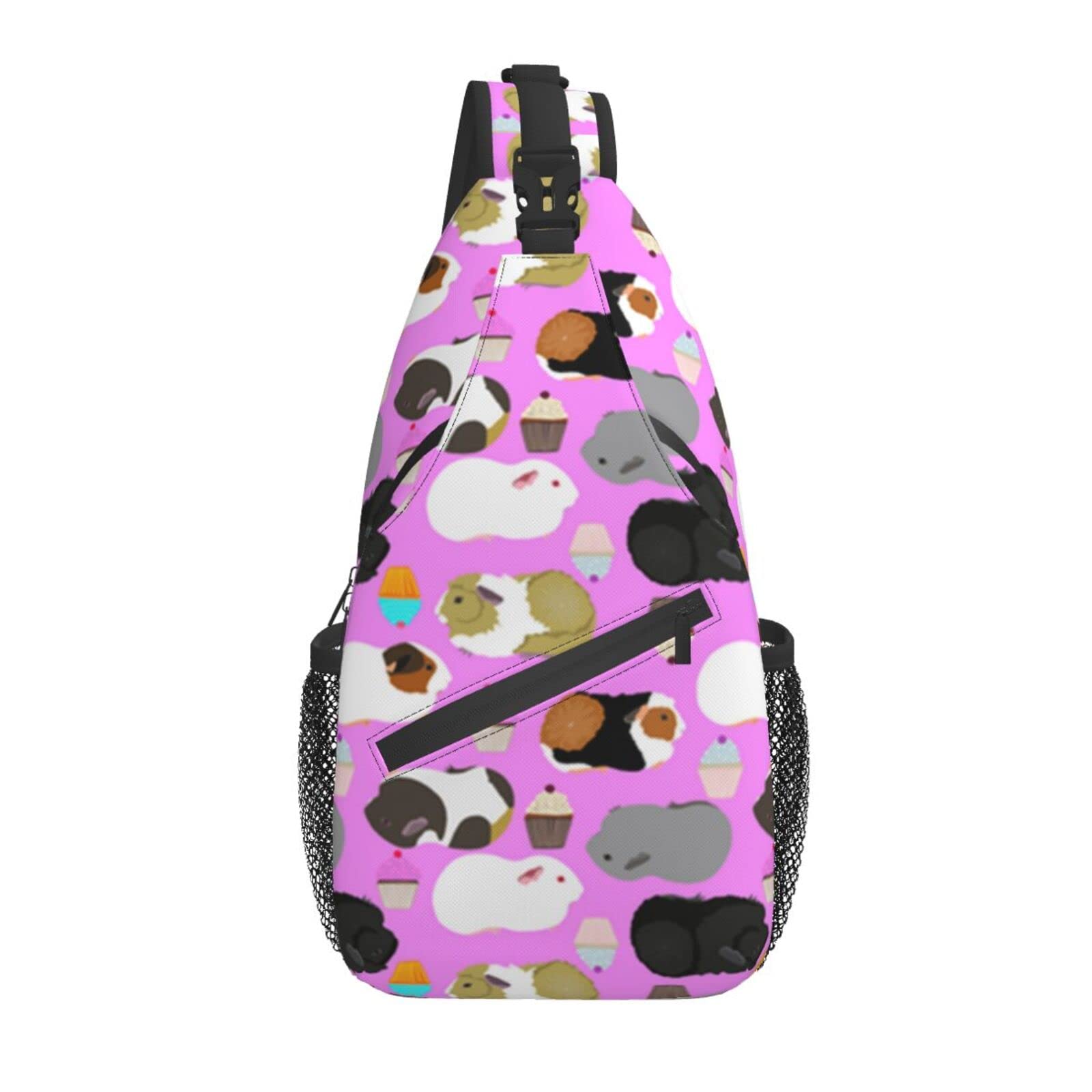 Lightweight Sling Backpack for Guinea Pigs & Cupcakes - Travel Hiking Small Crossbody Bag for Women, Men & Kids - Perfect for Outdoor Adventures, School & Daily Use