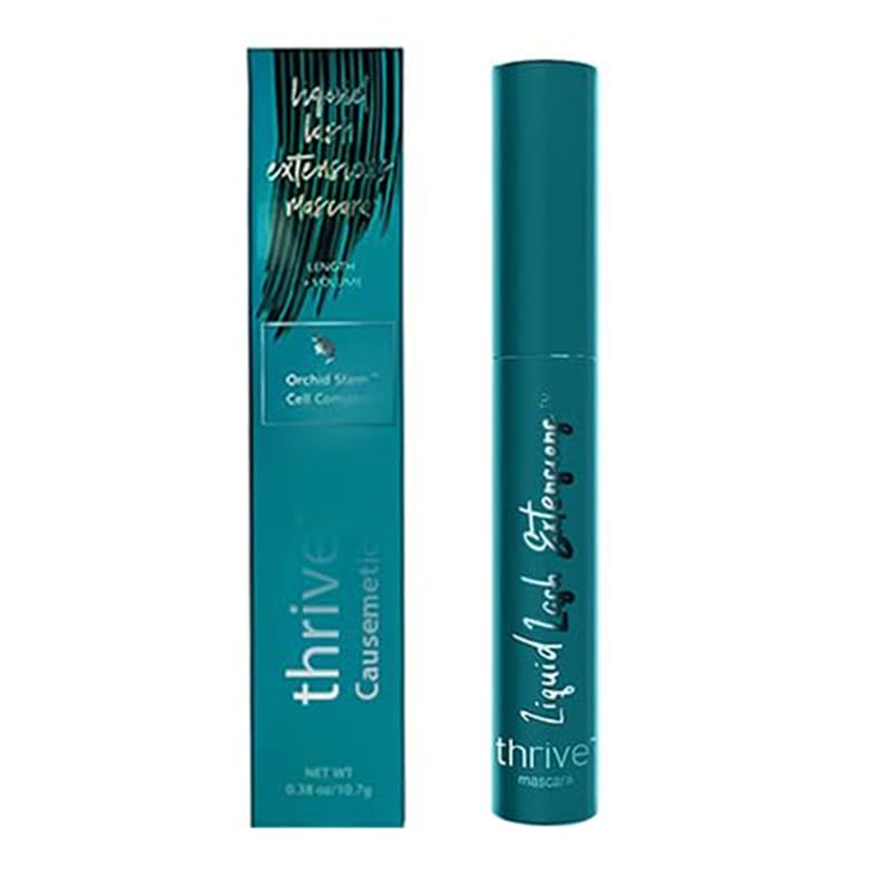 Thrive Causemetics Liquid Lash Extensions Mascara - Brynn (10.7g) | Volumizing & Lengthening Waterproof Mascara | Rich Black, Sweatproof Formula | Perfect for Daily Wear, Special Occasions & Active Lifestyles