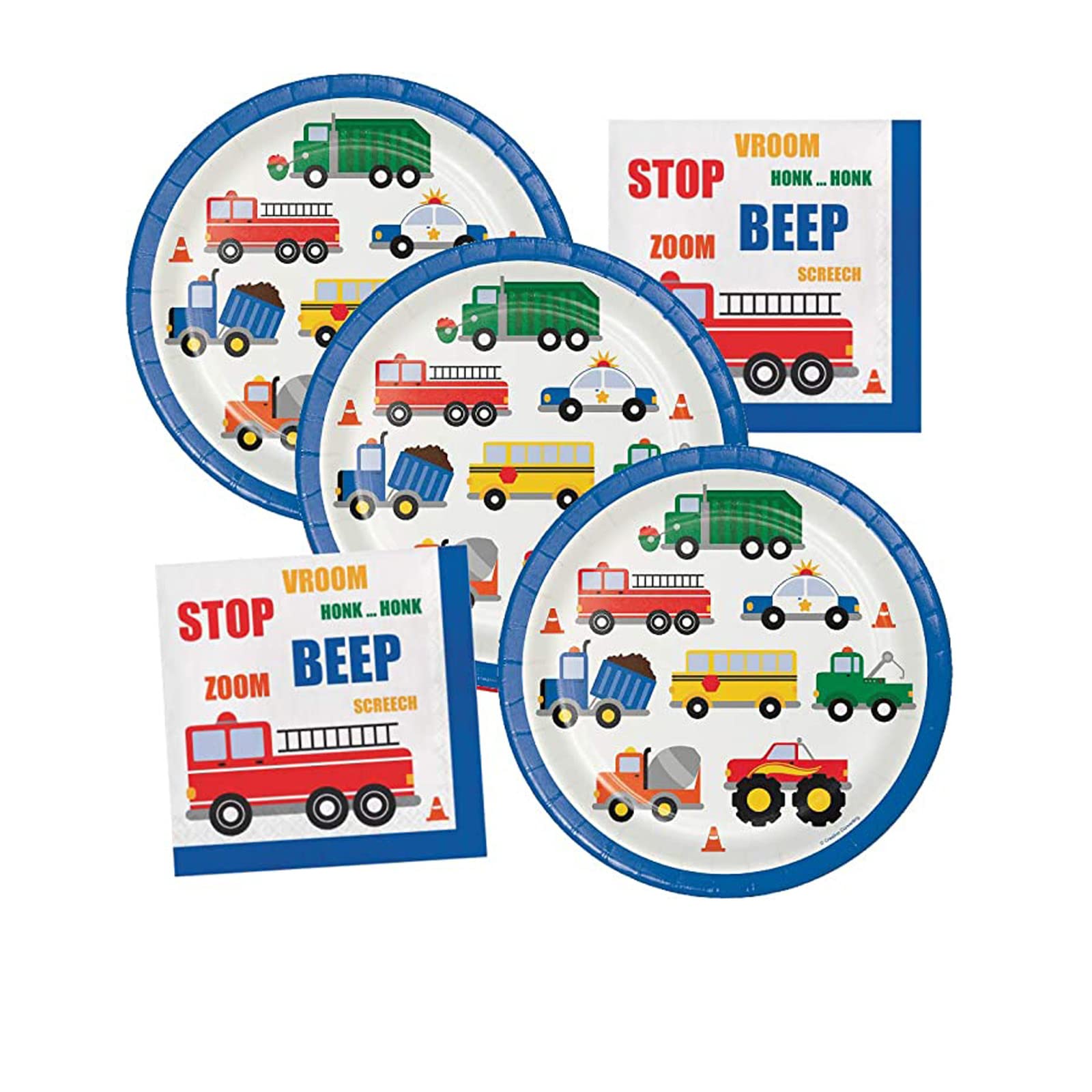 Cartoon Construction Truck Birthday Party Supplies - 10-Piece 7