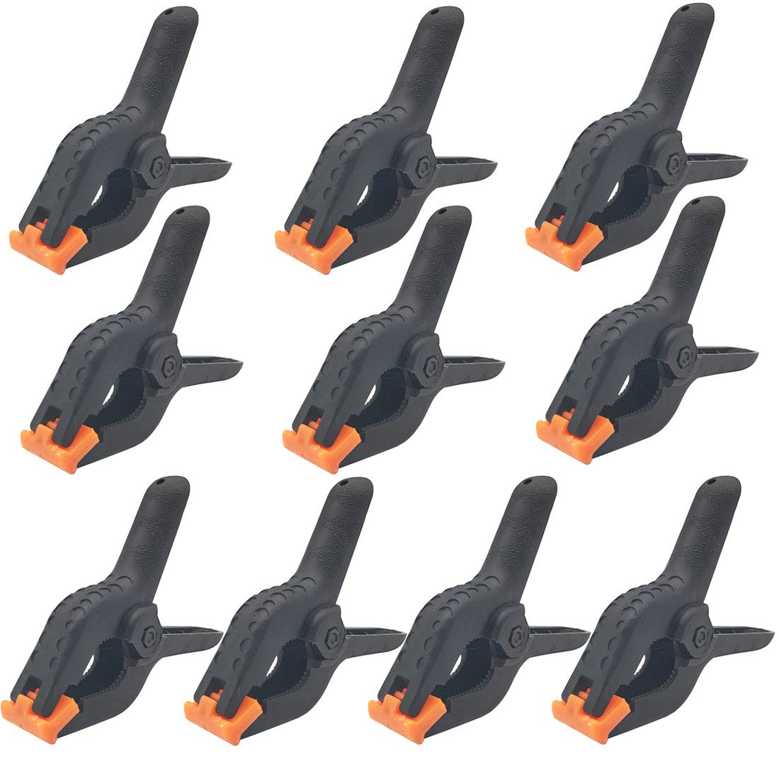 4.5 Inch Spring Clamps 10 Pack - Heavy Duty Plastic Backdrop Clips for Photography, Woodworking, DIY Projects - Perfect for Studio Backdrops, Crafting & Home Improvement