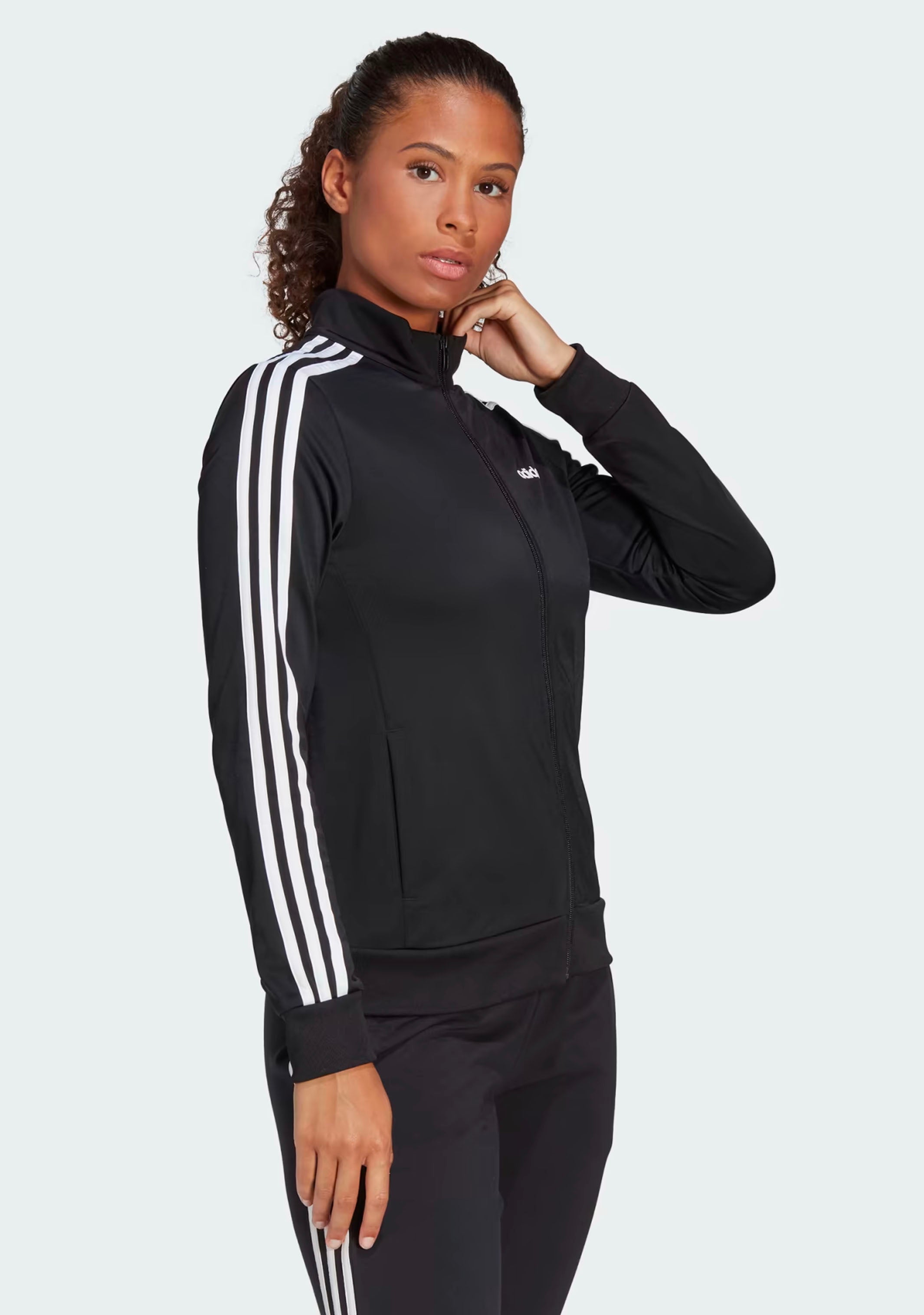 Adidas Women's D2M 3-Stripe Track Jacket - Lightweight Running Hoodie for Gym & Outdoor Workouts - Perfect for Jogging, Yoga & Casual Wear