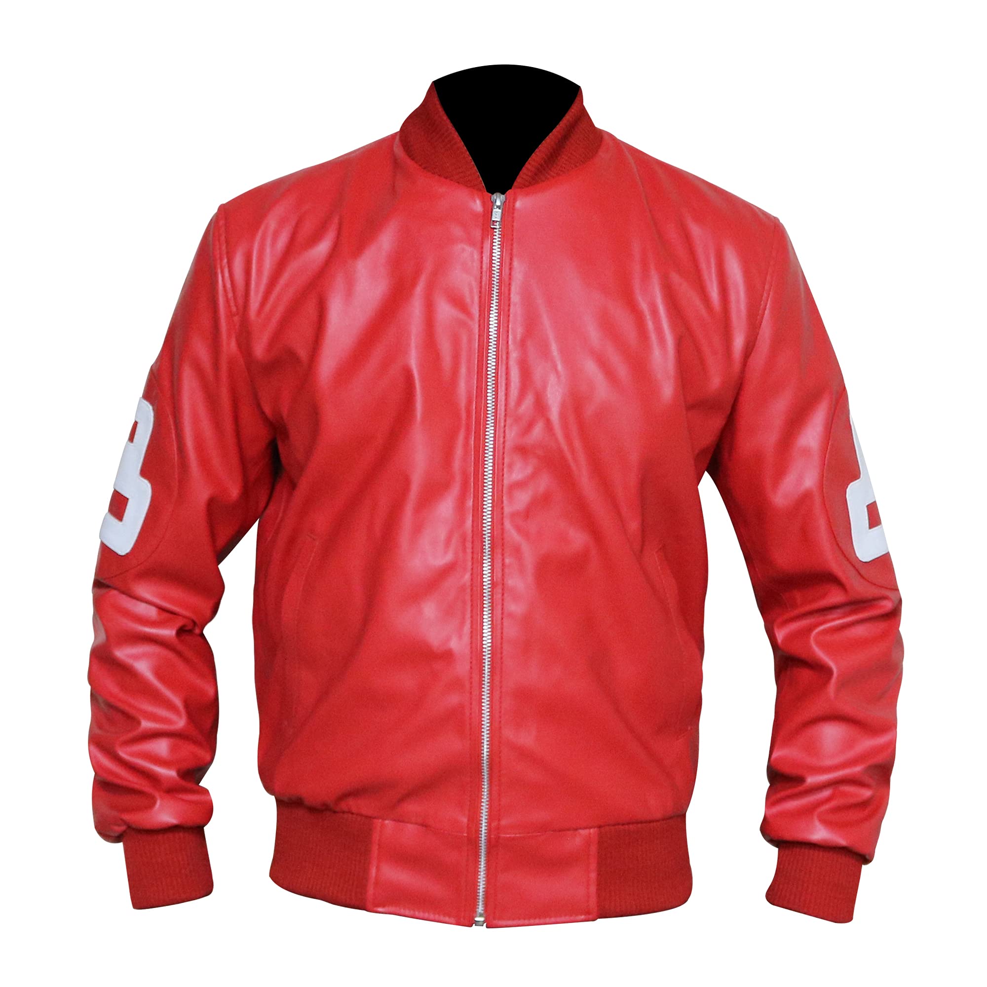 The Jasperz 8 Ball Pool Seinfeld Michael Hoban Bomber Leather Jacket - Men's Vintage Style Faux Leather Coat for Casual Wear & Cosplay Costume